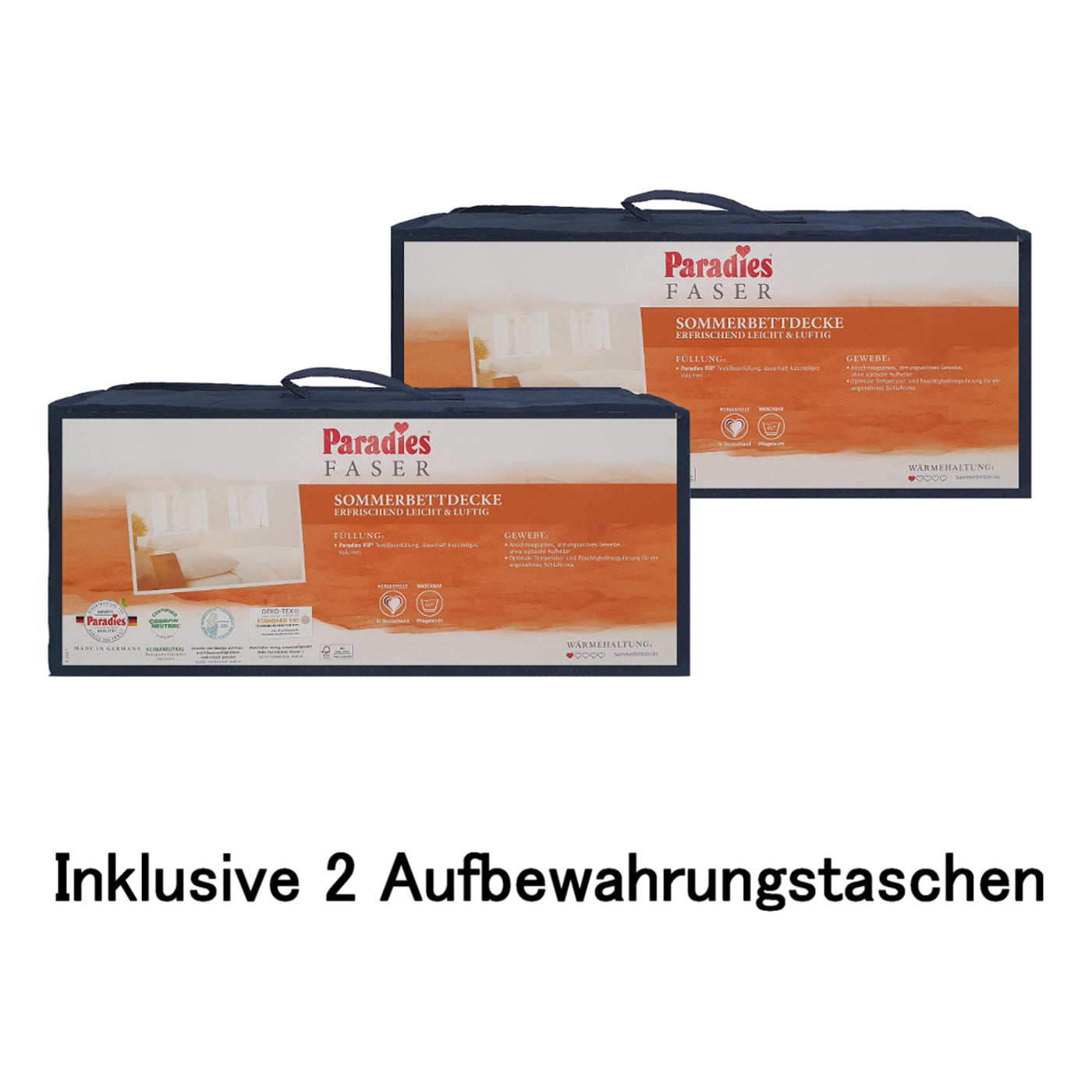 2 Stk. Paradies Sommerbett Halia Sommer Bettdecke Sommerdecke 135x200
