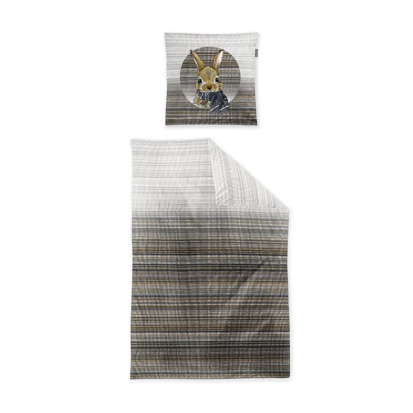 Irisette Flausch Cotton Bettwäsche Zobel 8630-80 Hase Braun 135x200