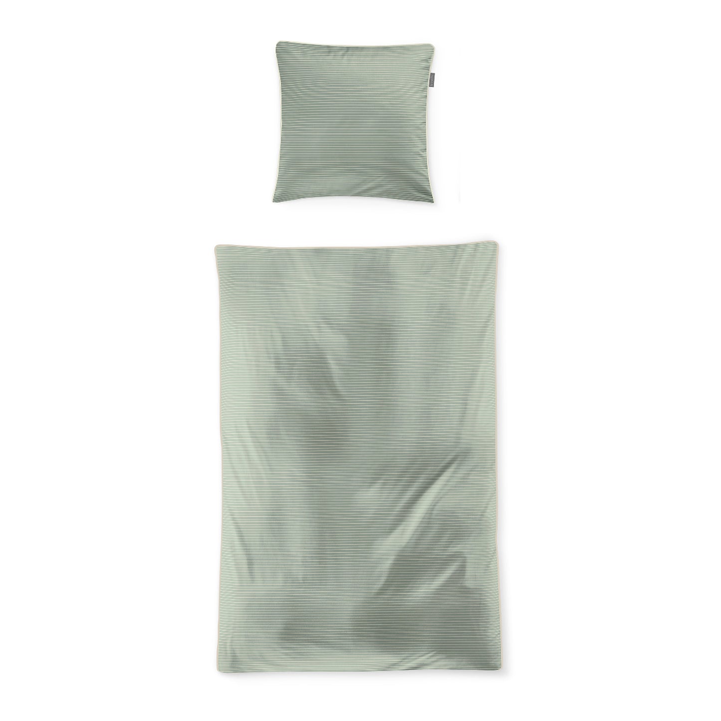 Irisette Mako Satin Bettwäsche Tokio 8607-30 Streifen Grün 135x200