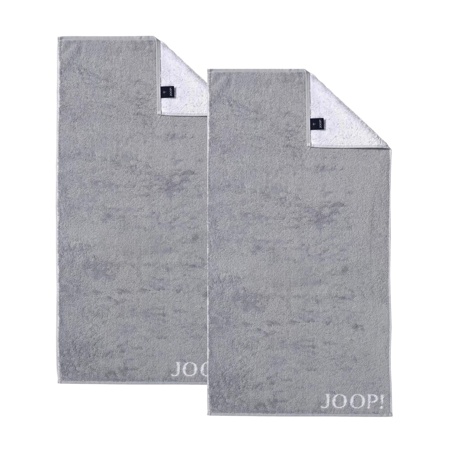 JOOP! 2er Handtuch-Set 50 x 100 cm Classic Silber Grau – bettenhaus-breuer