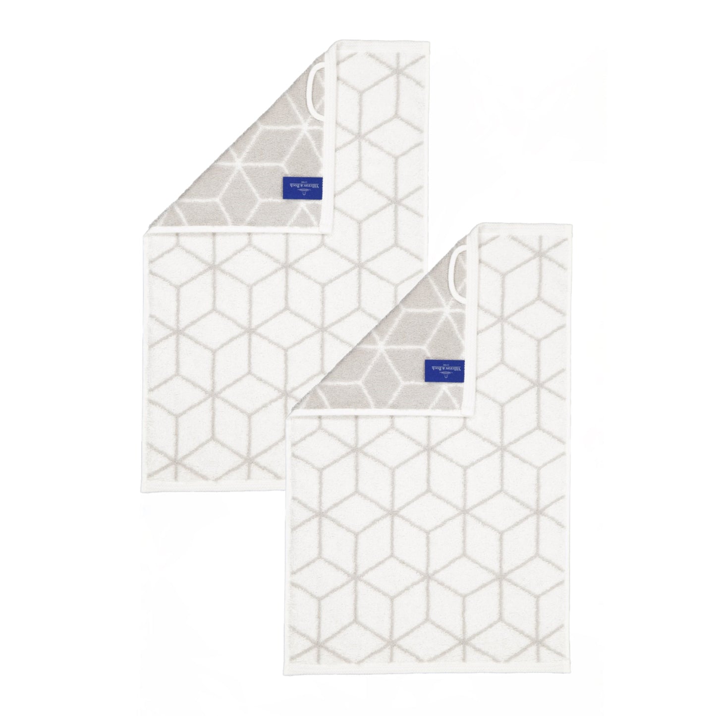 2 Stück Villeroy & Boch Gästetuch Coordinates 2557-76 white 30x50