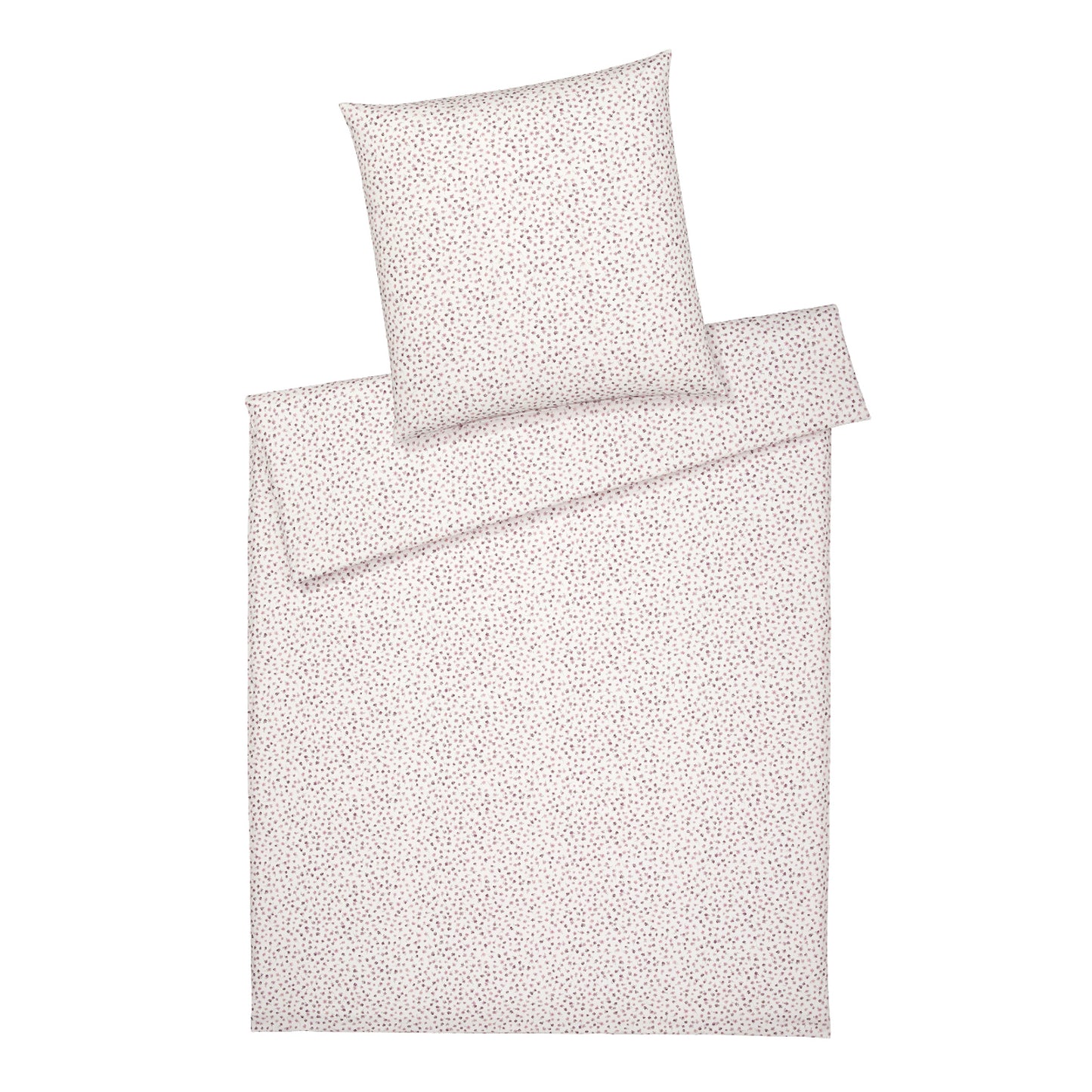 Elegante Flanell Bettwäsche Preppy 26016-1 Blümchen Beere Rosa 135x200