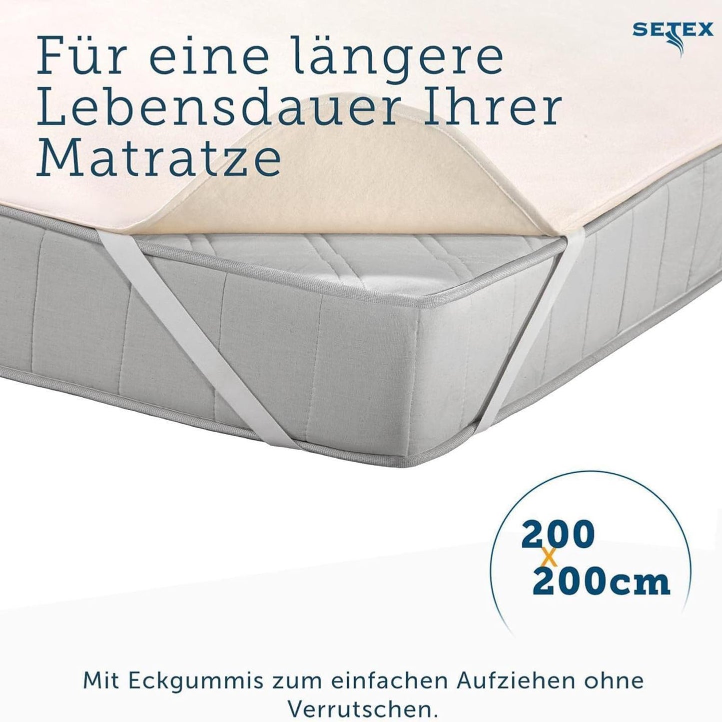 2 Stück Molton Matratzenschutz Matratzenschoner Setex 90x200 cm