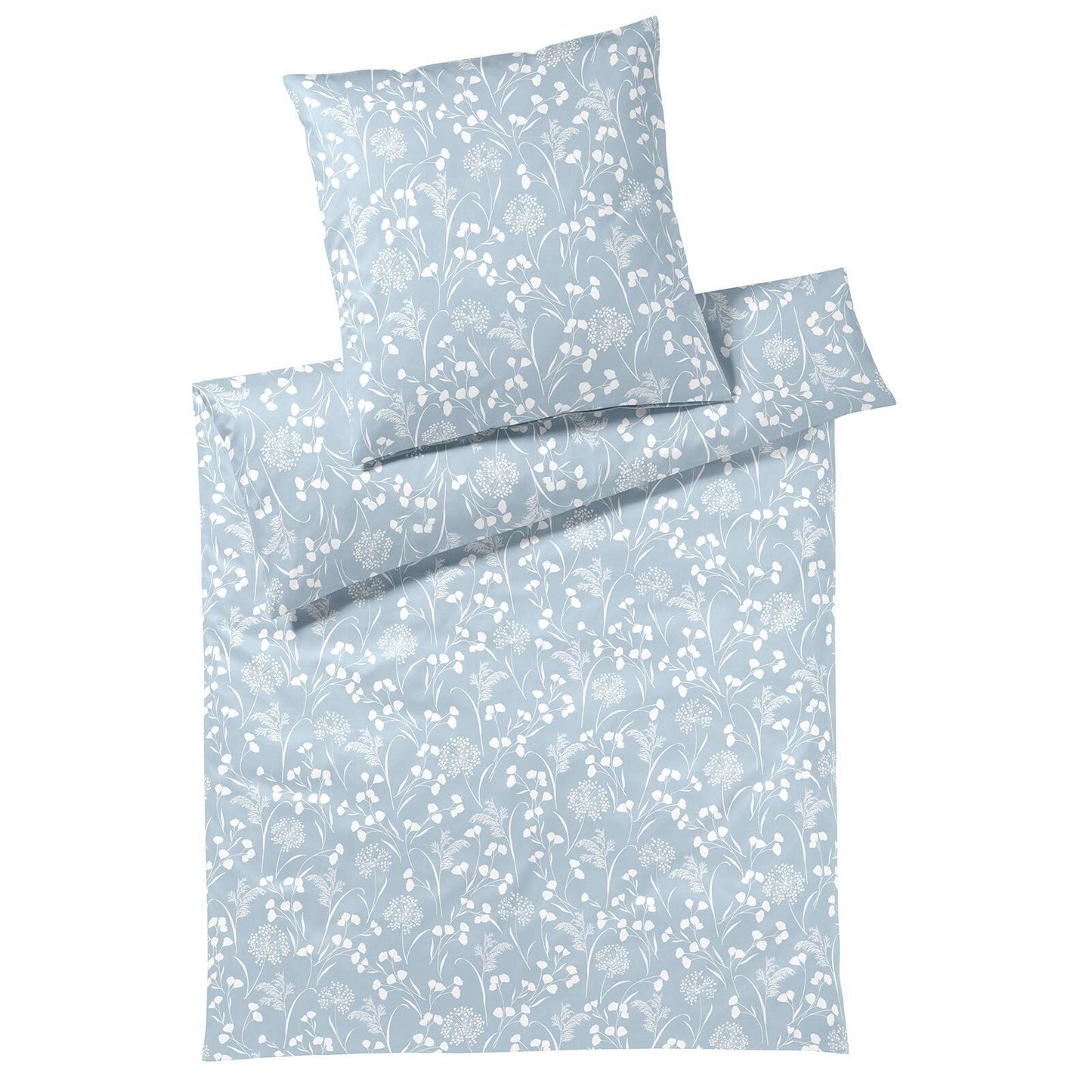Elegante Interlock Jersey Bettwäsche Bonjour 3592-2 bleu 135x200
