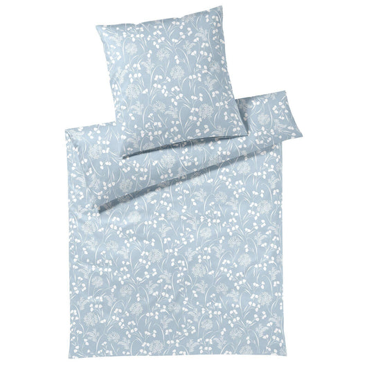 Elegante Interlock Jersey Bettwäsche Bonjour 3592-2 bleu 135x200