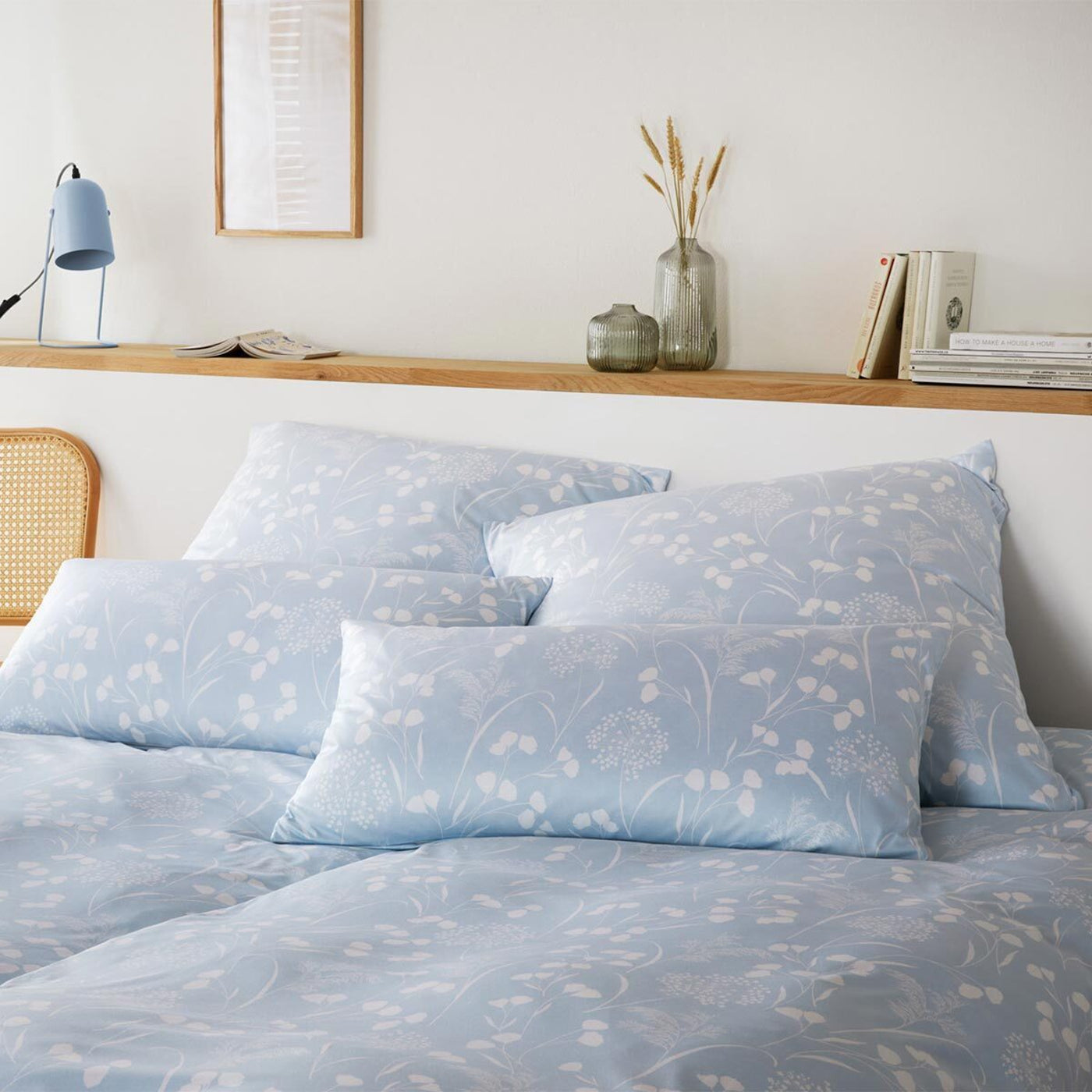 Elegante Interlock Jersey Bettwäsche Bonjour 3592-2 bleu 135x200