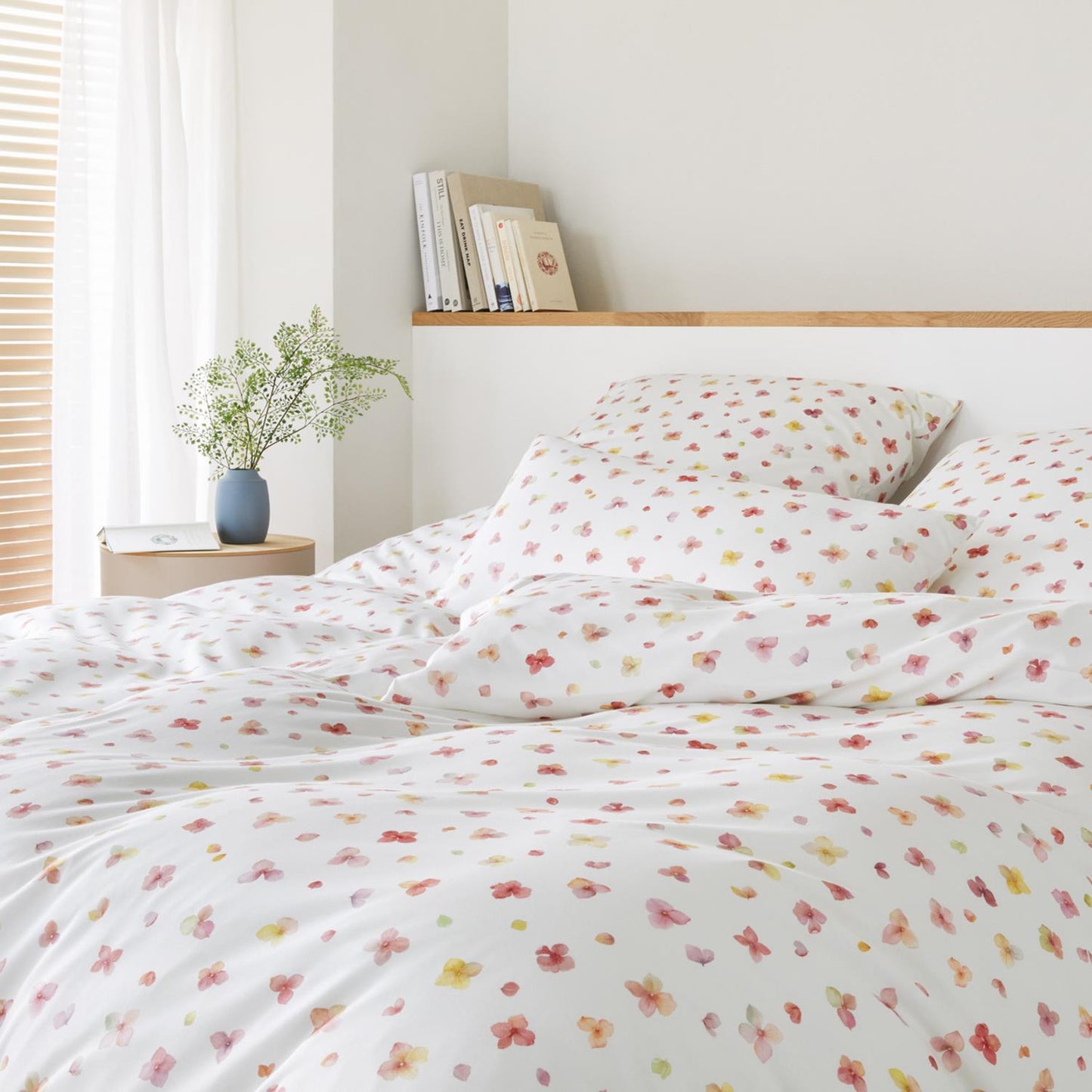 Elegante Interlock Jersey Bettwäsche Petals 3601-1 Blumen Rosa 135x200