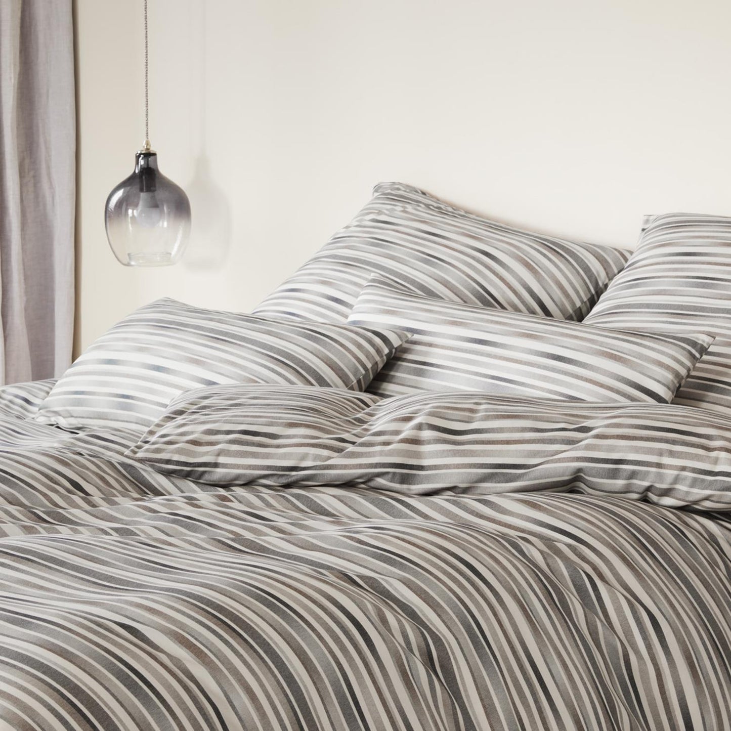 Elegante Interlock Jersey Bettwäsche Desire 3607-7 Grau Taupe 135x200