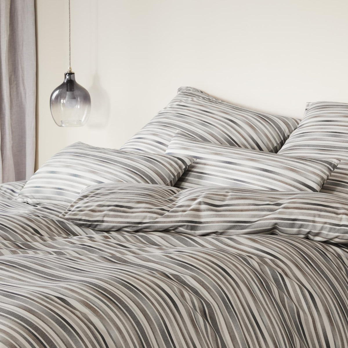 Elegante Interlock Jersey Bettwäsche Desire 3607-7 Grau Taupe 135x200