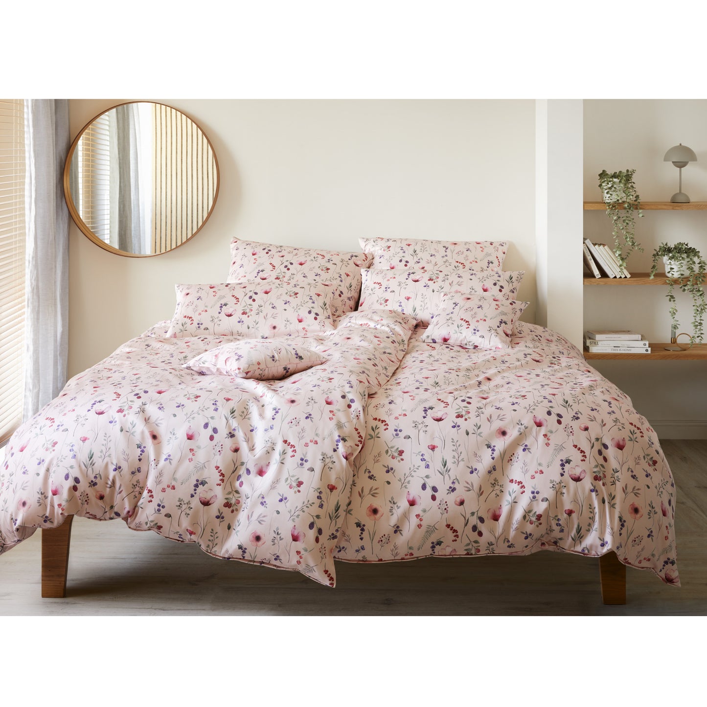 Elegante Interlock Jersey Bettwäsche Sorbet 3614-11 Blume Rose 135x200