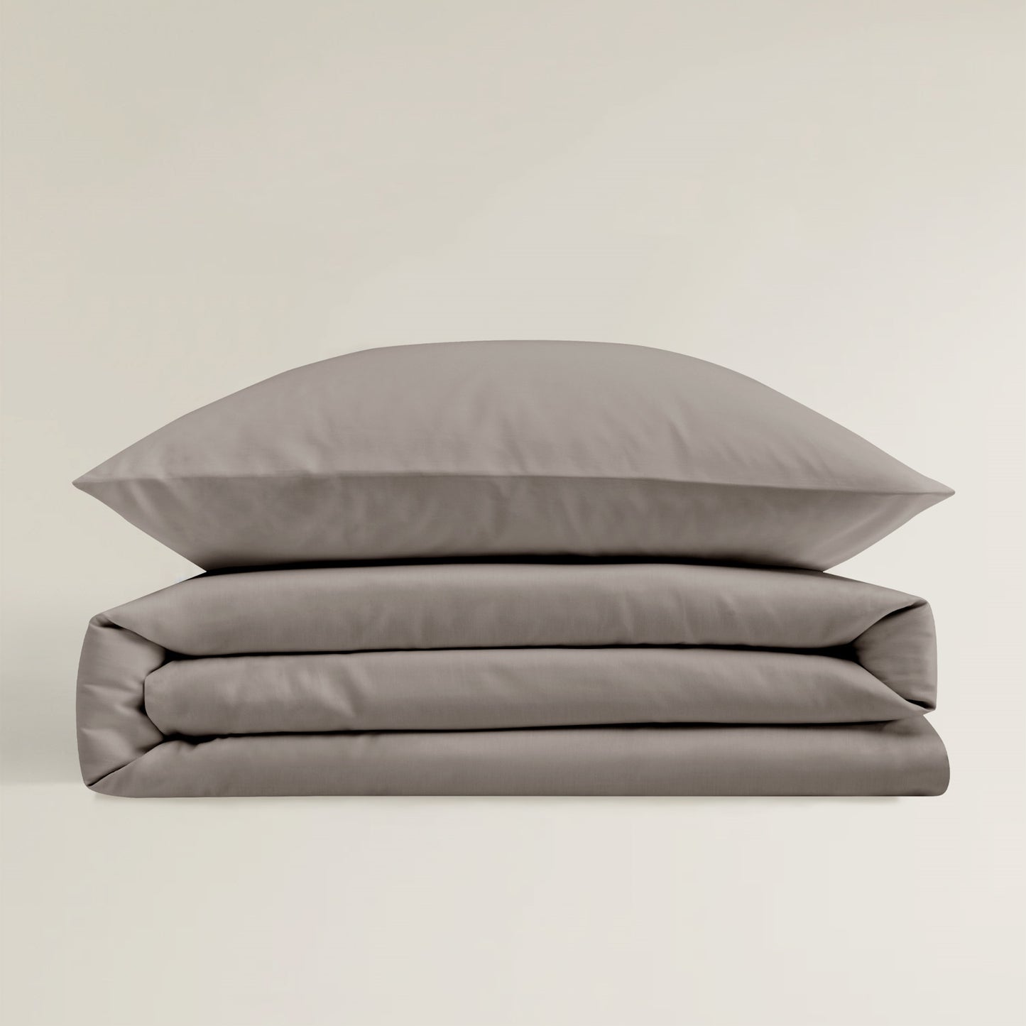 Bettwäsche Mako Satin Taupe 135 x 200 cm, 155 x 220 cm
