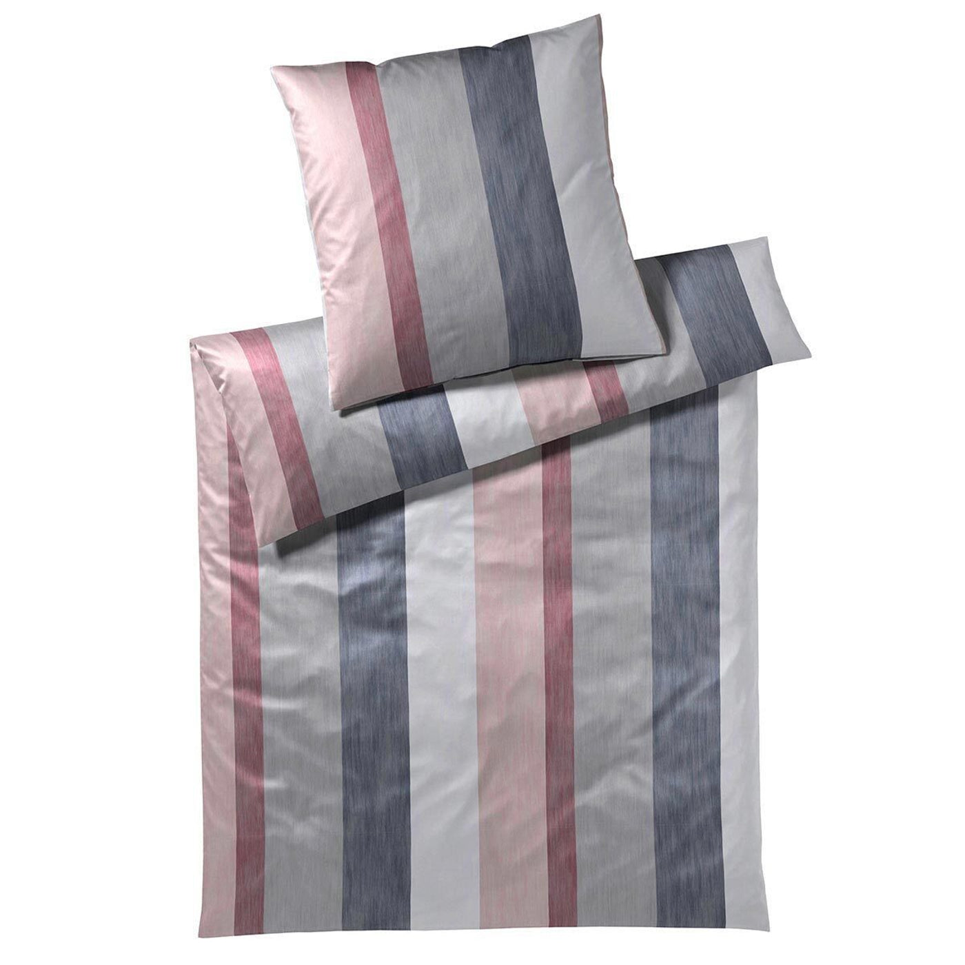 JOOP! Comfort Satin Bettwäsche 4077-1 Glance Rosa Blau Grau 135x200
