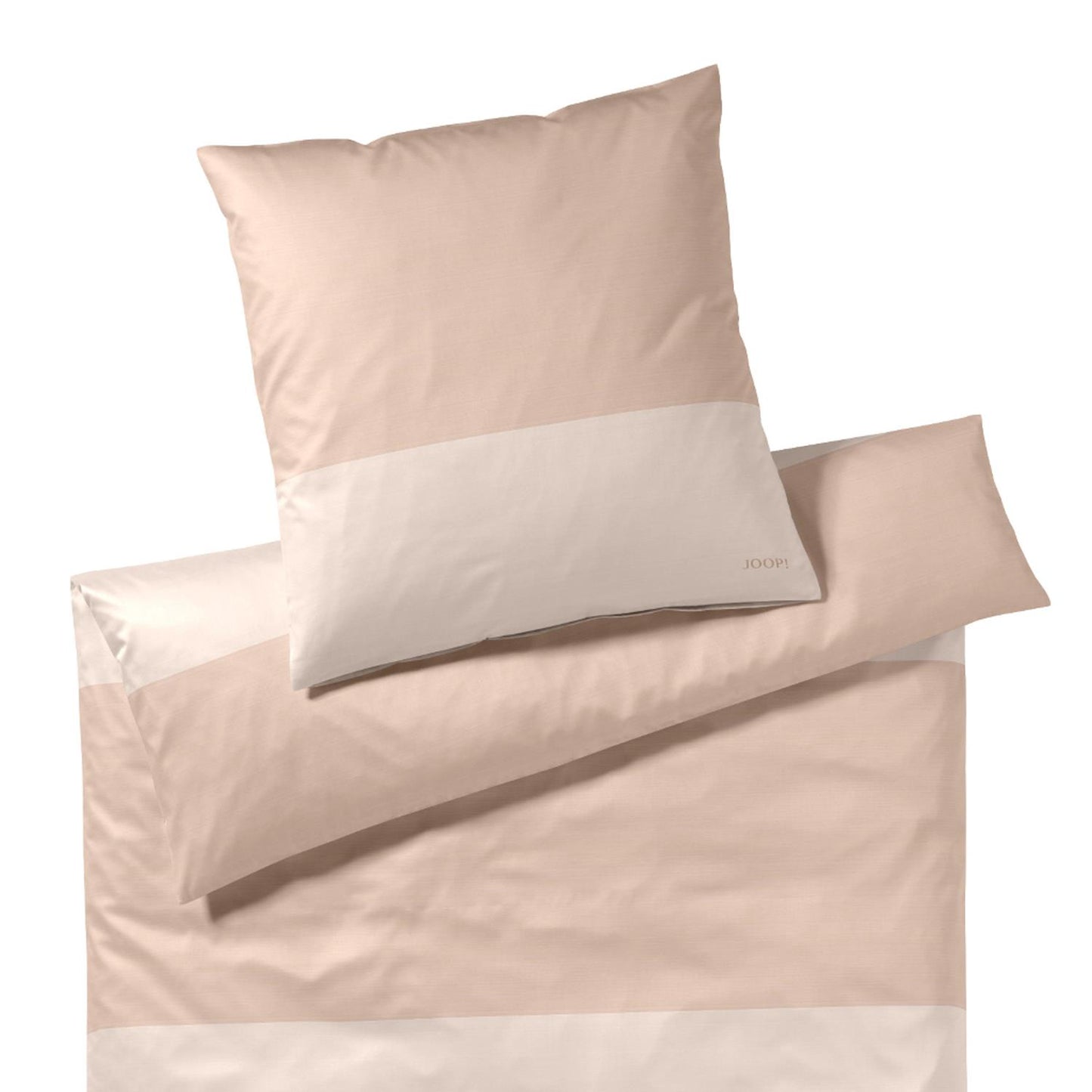 JOOP! Comfort Satin Bettwäsche Split 4118-8 Streifen beige 135x200