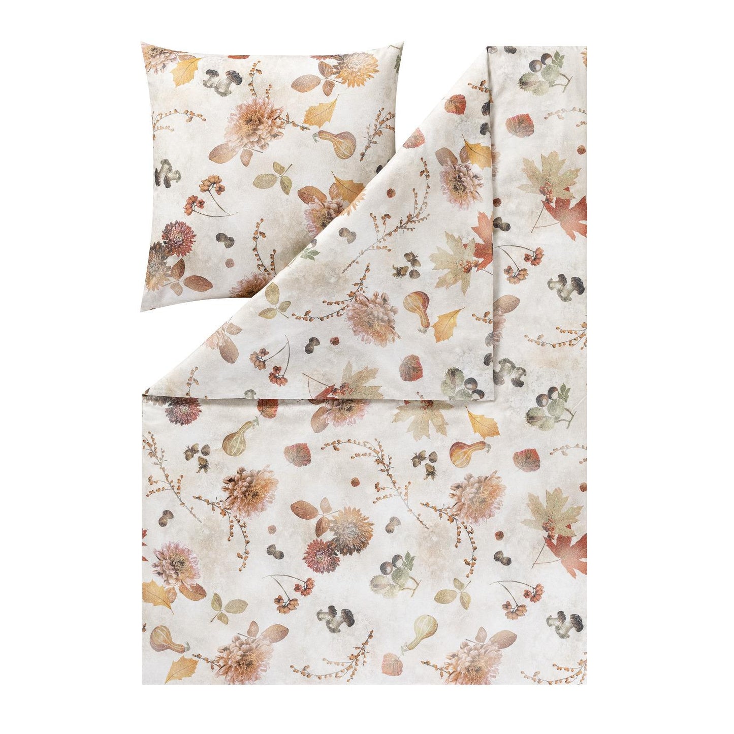 Estella Flanell Bettwäsche Autumn Foliage 4470-325 Blätter 135x200