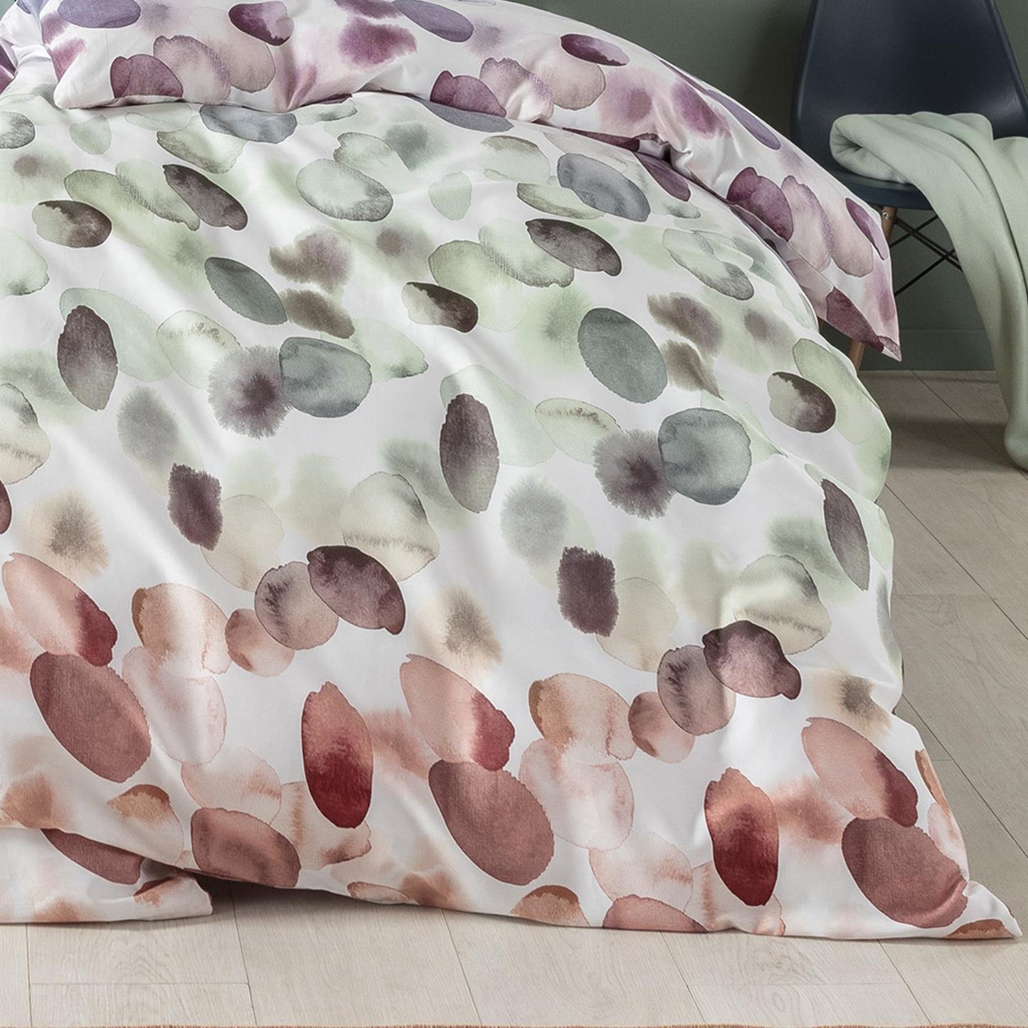 Estella Mako Satin Bettwäsche Millie 4833-985 Tupfen Aquarell 135x200