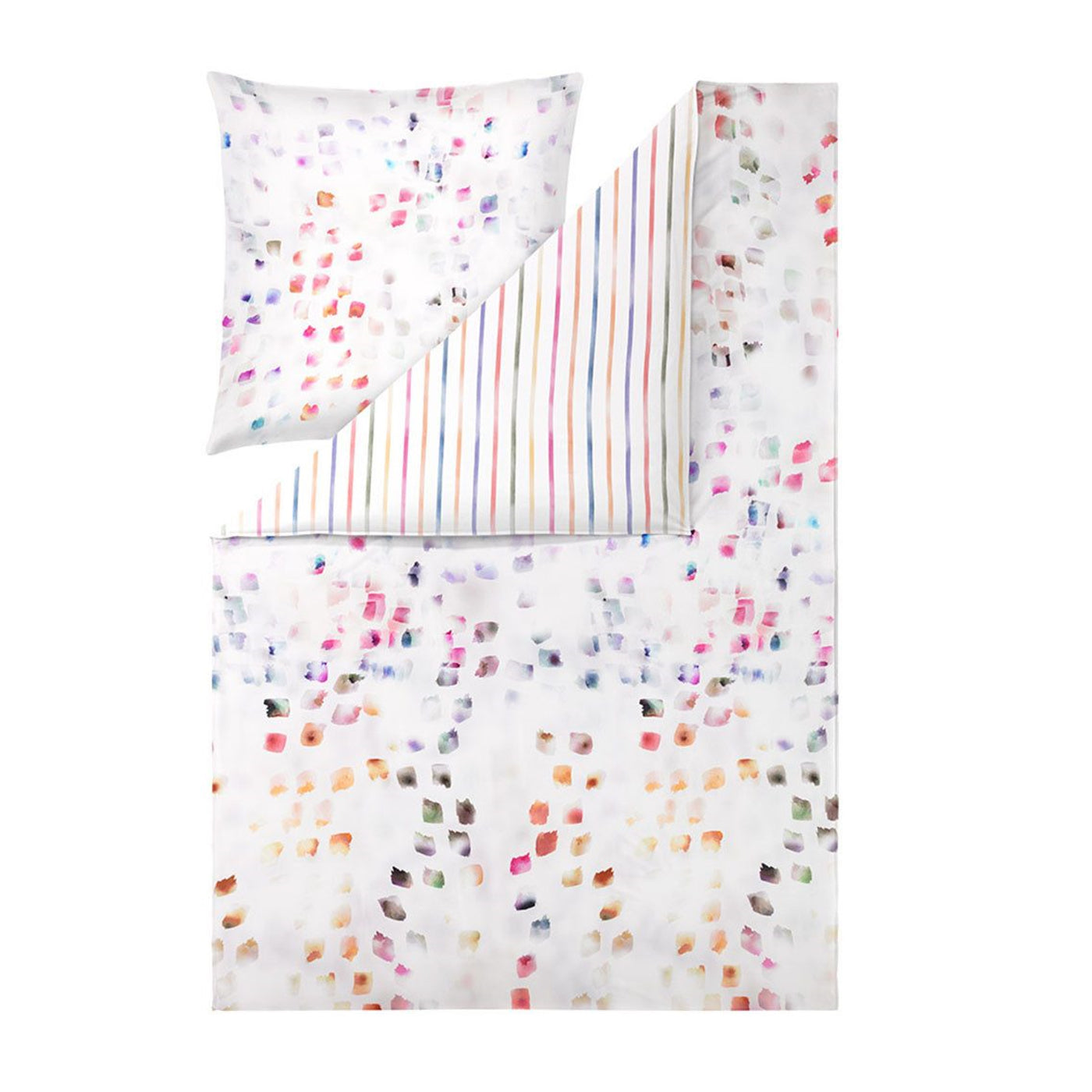 Estella Mako Satin Bettwäsche Audrey 4837-985 Streifen Karos 135x200
