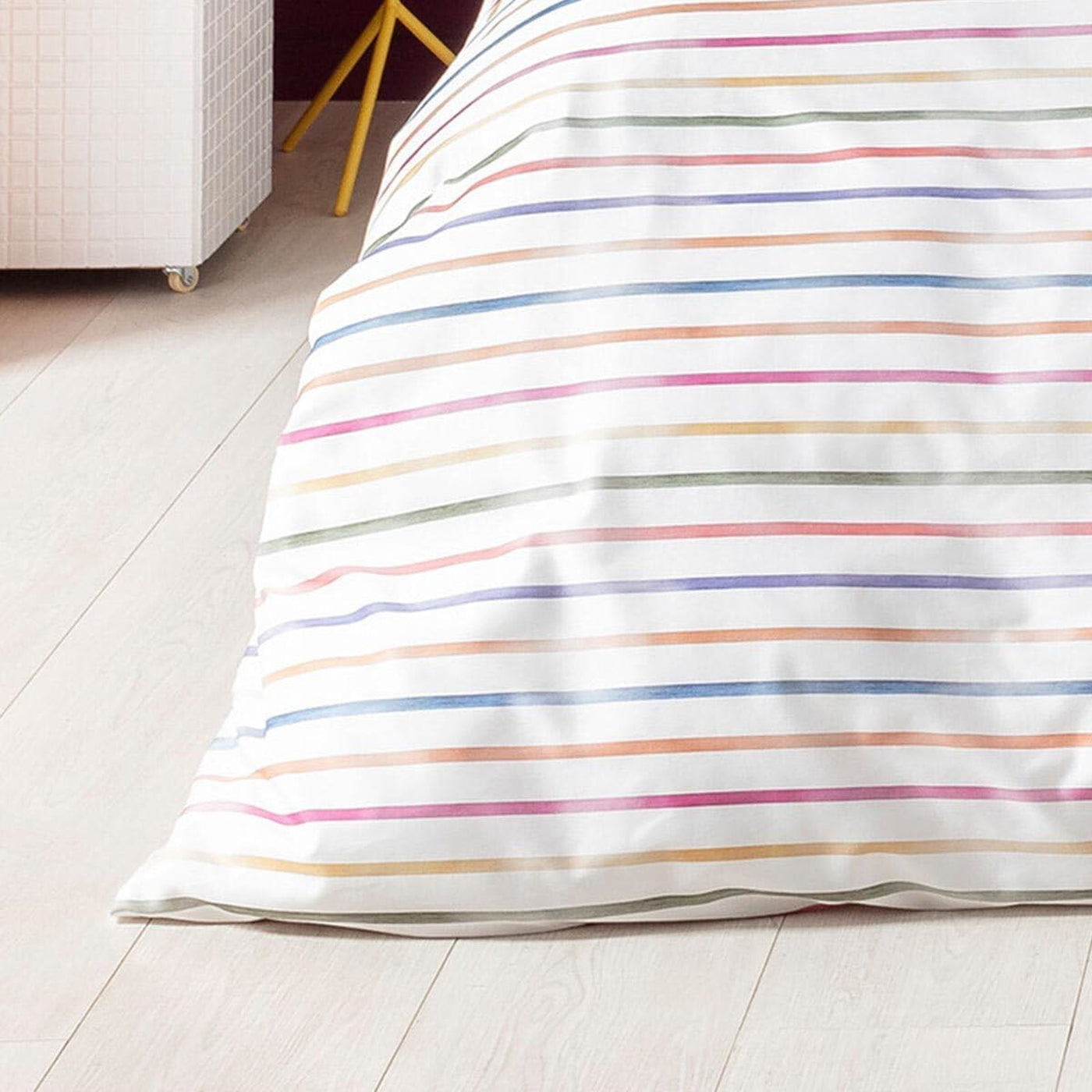 Estella Mako Satin Bettwäsche Audrey 4837-985 Streifen Karos 135x200