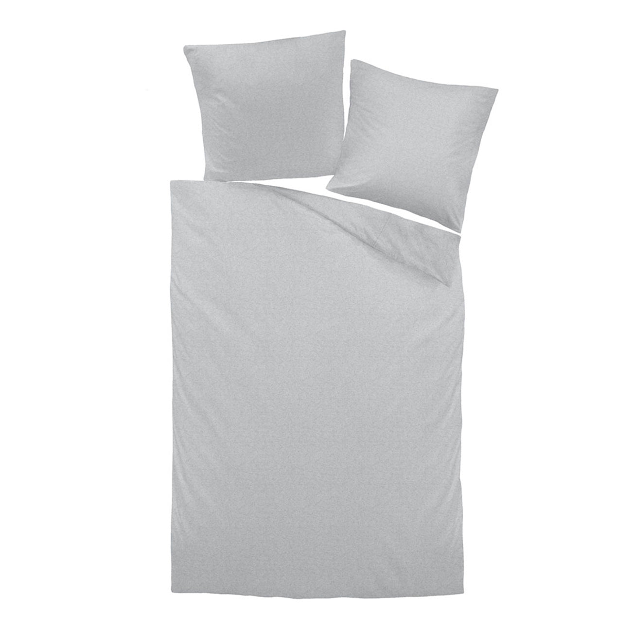 Dormabell Melange Flanell Bettwäsche 5201 grau grün silber 135x200