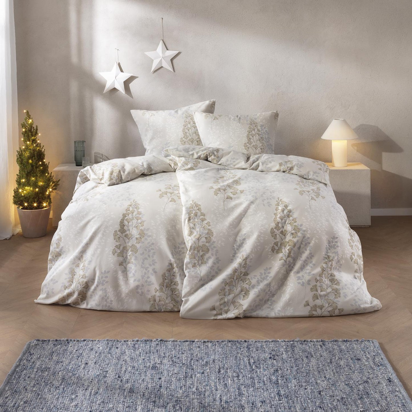Estella Edelflanell Bettwäsche Merano 5475-230 Rispen Natur 135x200