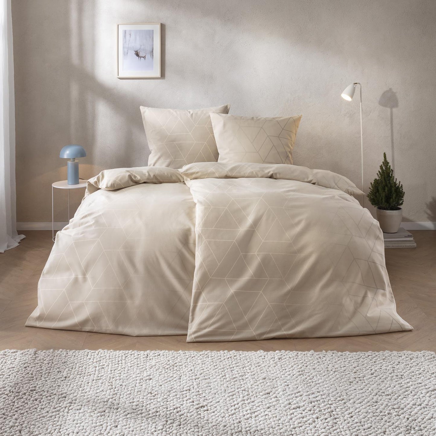 Estella Edelflanell Bettwäsche Andriano 5477-230 Geometrisch 135x200