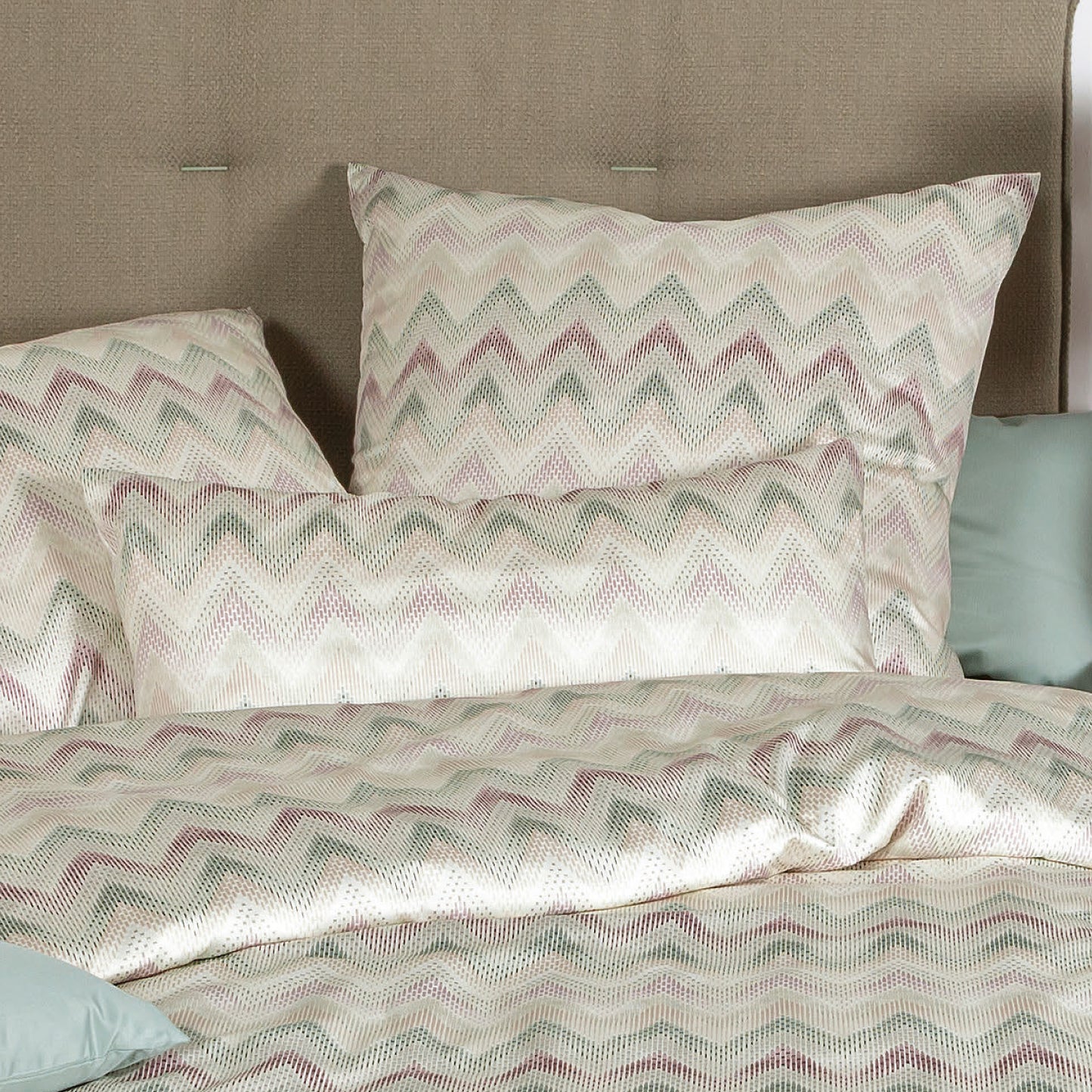 Janine Interlock Jersey Bettwäsche Carmen 55092-06 Zick Zack 135x200