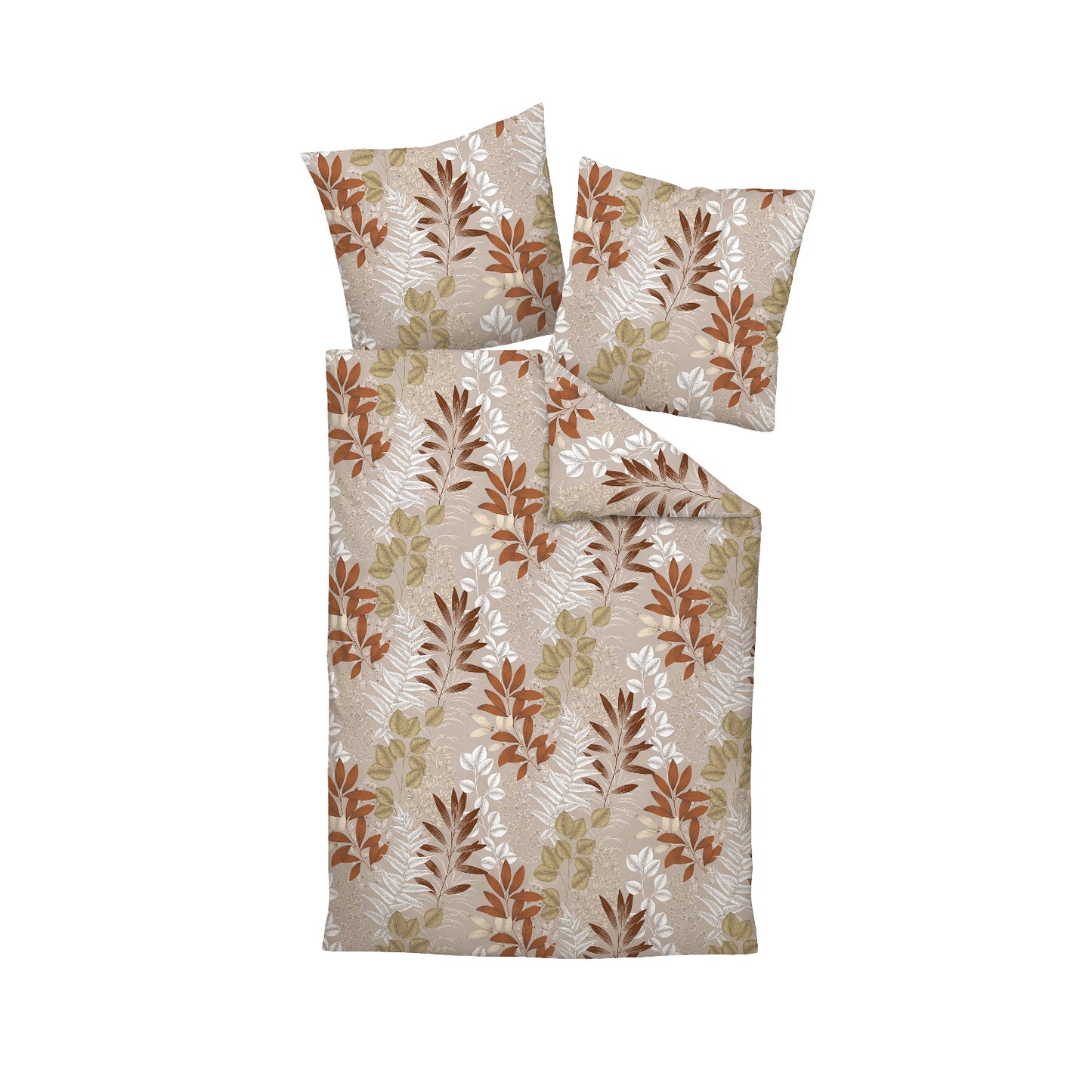 Janine Interlock Jersey Bettwäsche Carmen 55098-04 Blätter 135x200