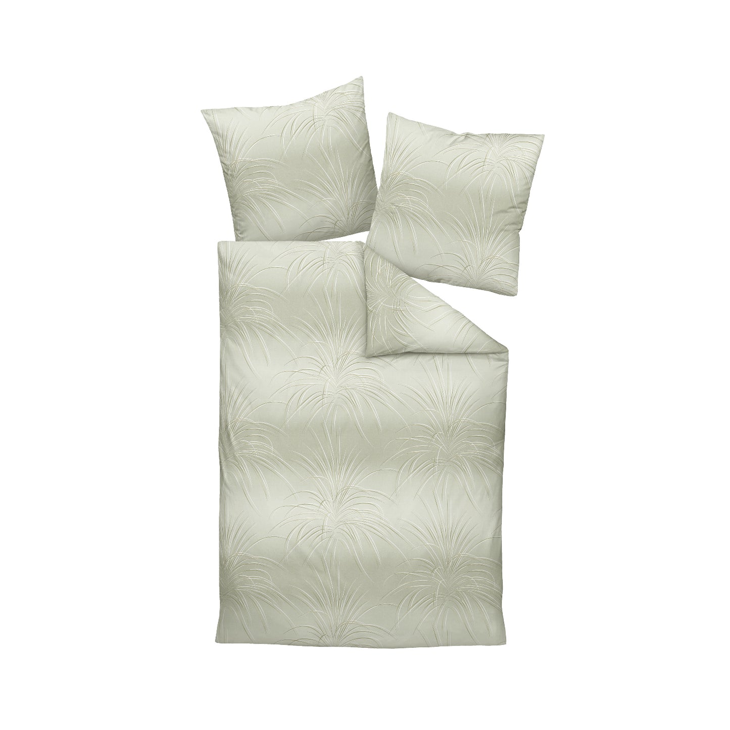 Janine Interlock Jersey Bettwäsche Carmen 55101-06 Seegrasgrün 135x200