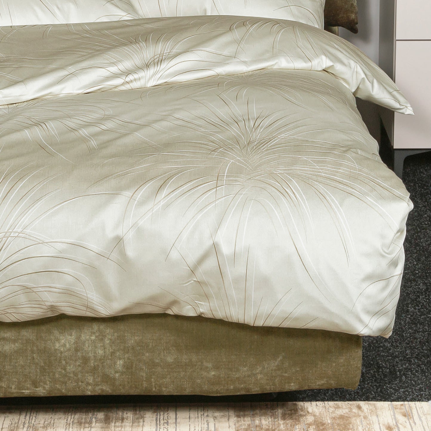 Janine Interlock Jersey Bettwäsche Carmen 55101-06 Seegrasgrün 135x200