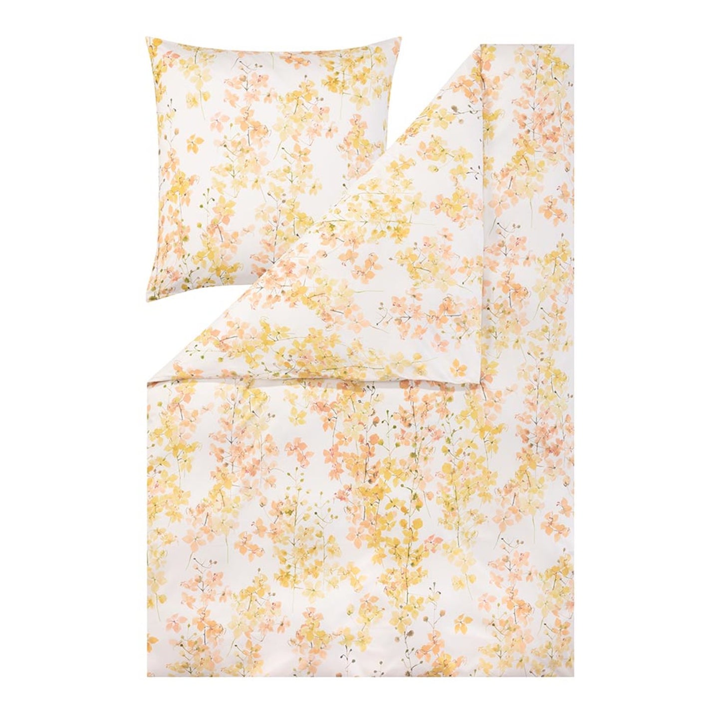 Estella Interlock Jersey Bettwäsche Adeva 6303-710 Blumen Gelb 135x200