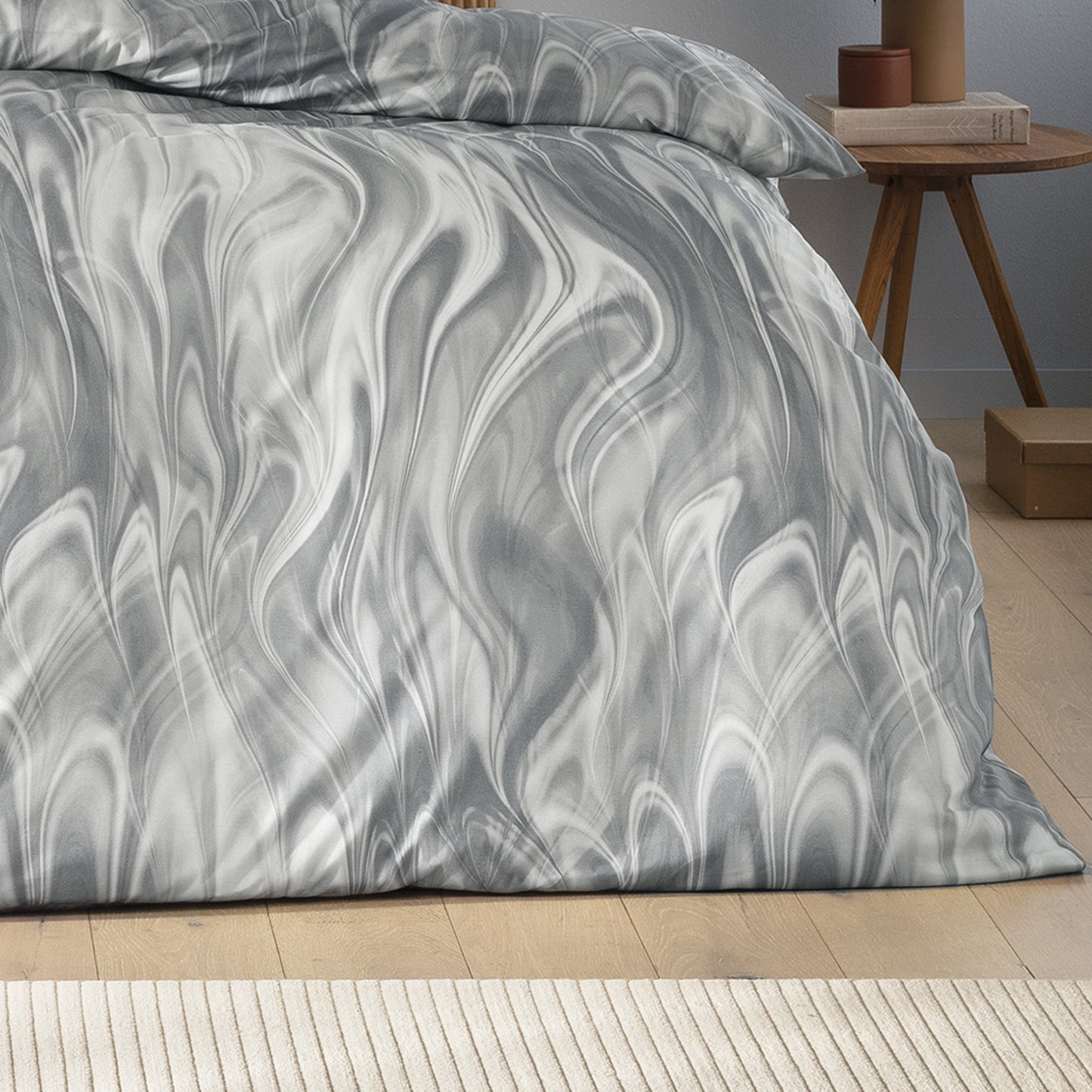 Estella Interlock Jersey Bettwäsche Klaas 6367-810 Grau Rauch 135x200