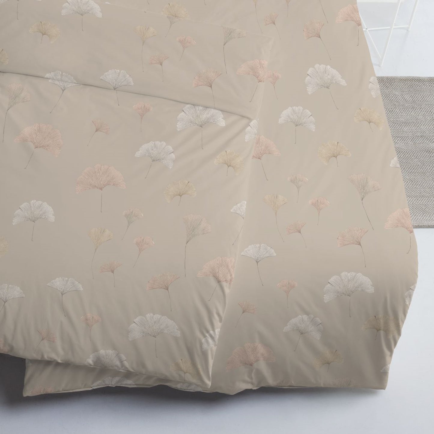Estella Interlock Jersey Bettwäsche 6575-295 taupe Ginkgo 135x200