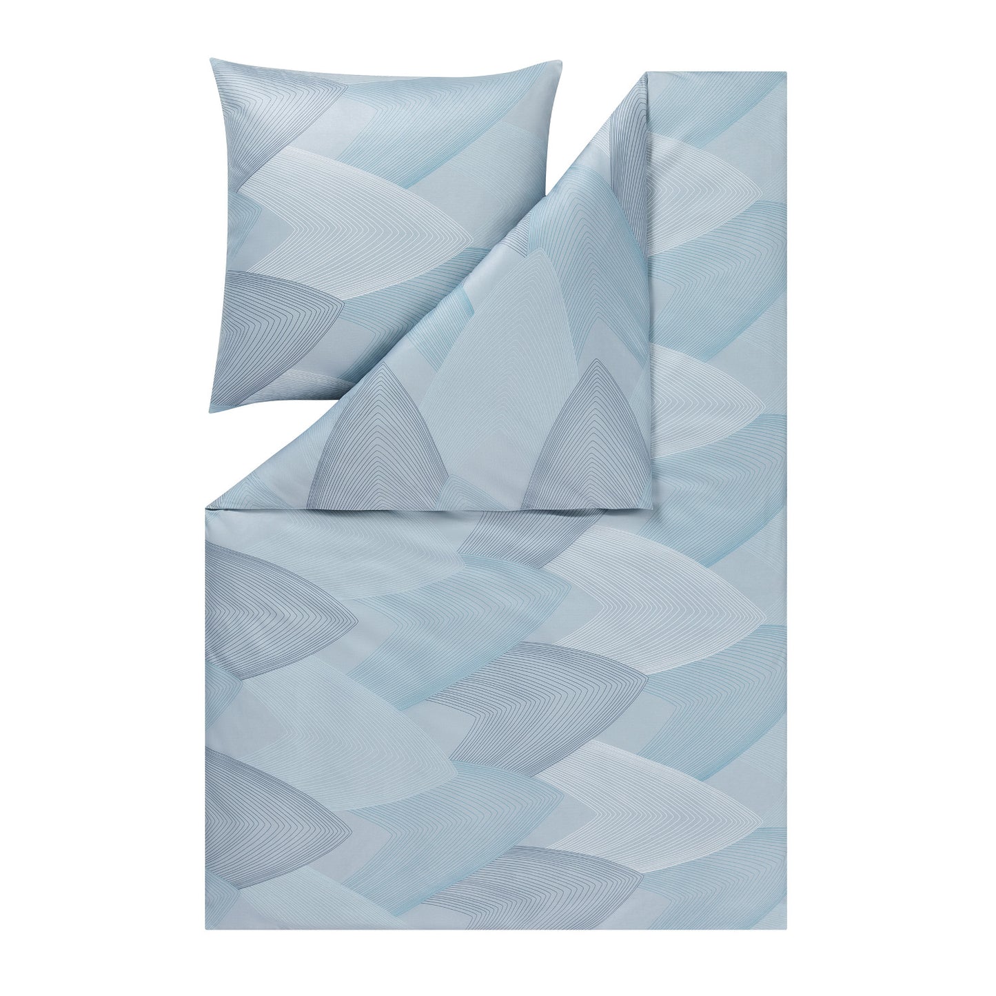 Estella Interlock Jersey Bettwäsche Phoenix 6612-610 Taubeblau 135x200