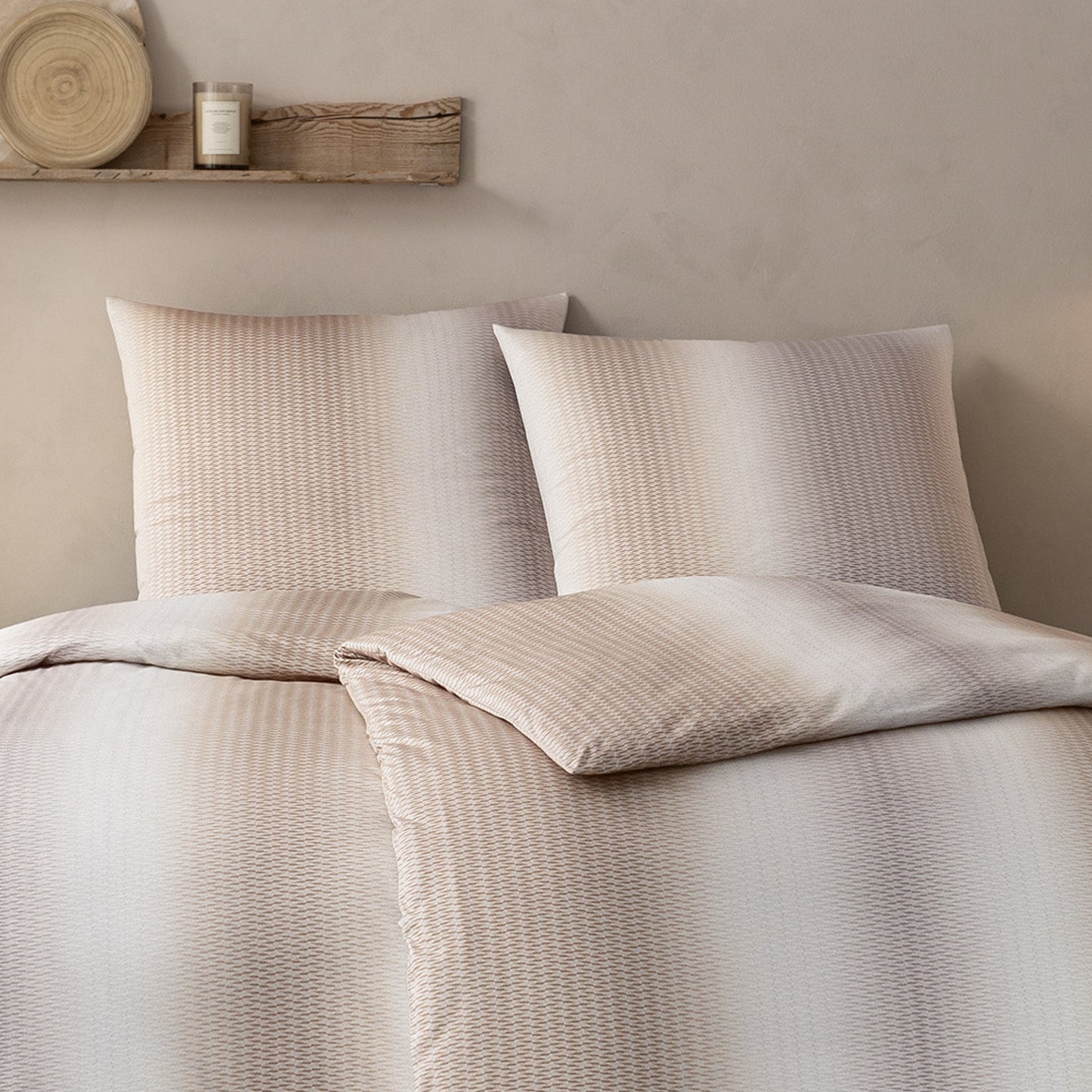Estella Interlock Jersey Bettwäsche Caspian 6614-205 Streifen 135x200