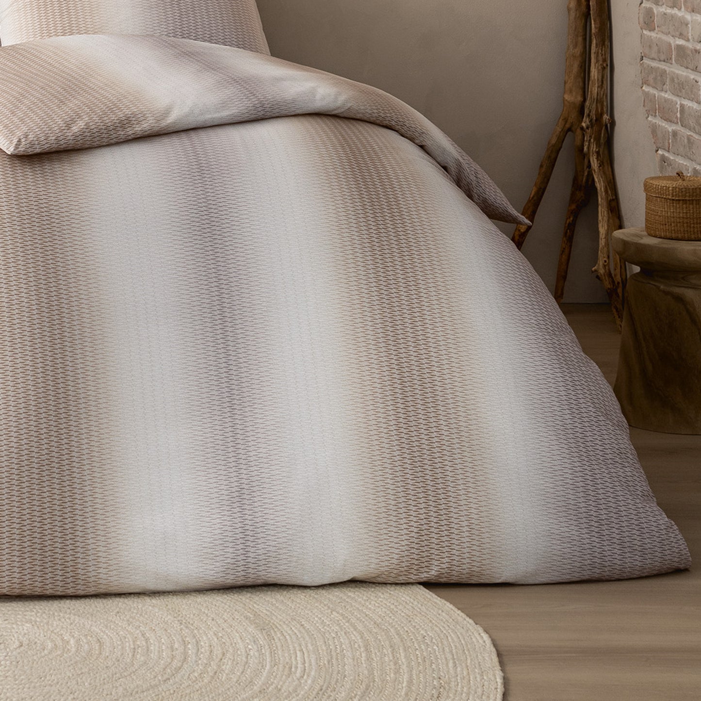 Estella Interlock Jersey Bettwäsche Caspian 6614-205 Streifen 135x200