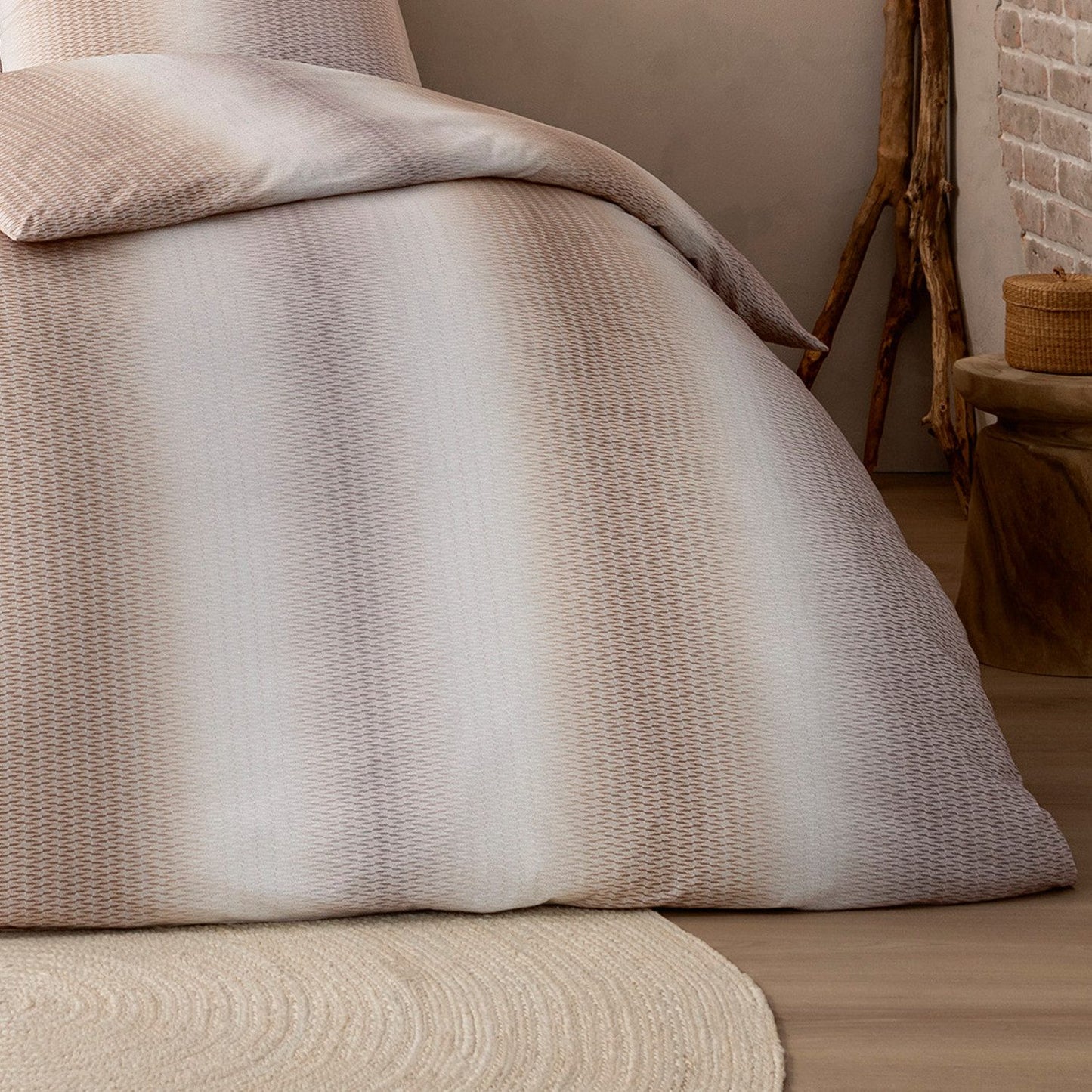 Estella Interlock Jersey Bettwäsche Caspian 6614-205 Streifen 135x200