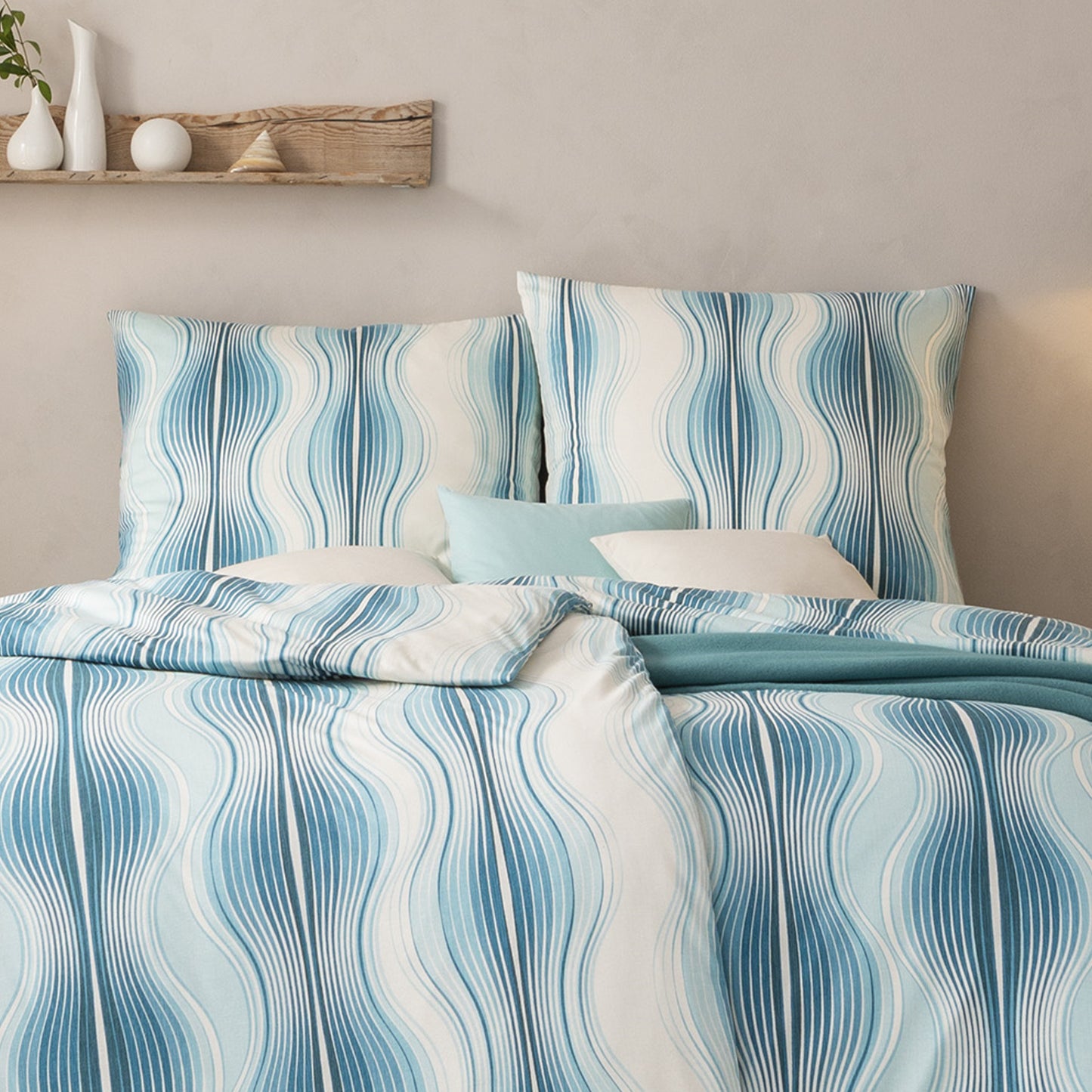 Estella Interlock Jersey Bettwäsche Marisol 6615-051 Wellen 135x200