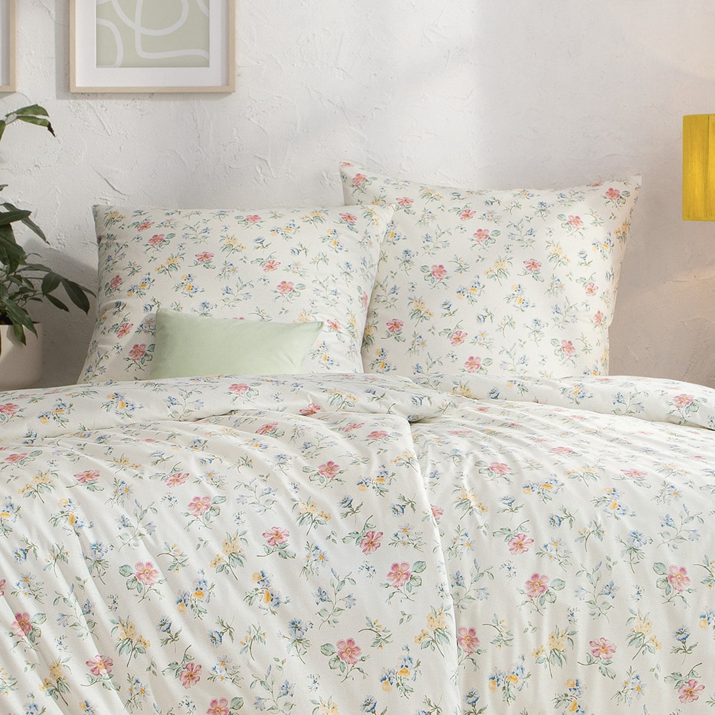 Estella Interlock Jersey Bettwäsche Cora 6626-985 Blumen 135x200