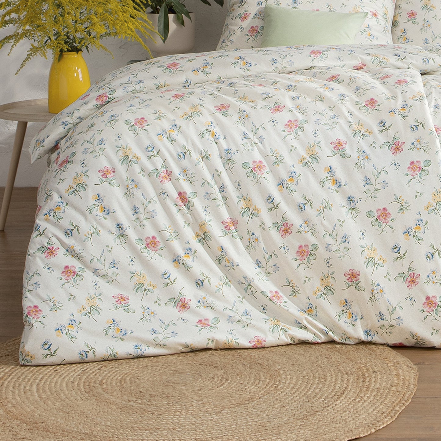 Estella Interlock Jersey Bettwäsche Cora 6626-985 Blumen 135x200