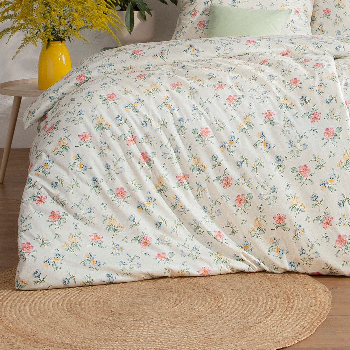 Estella Interlock Jersey Bettwäsche Cora 6626-985 Blumen 155x220