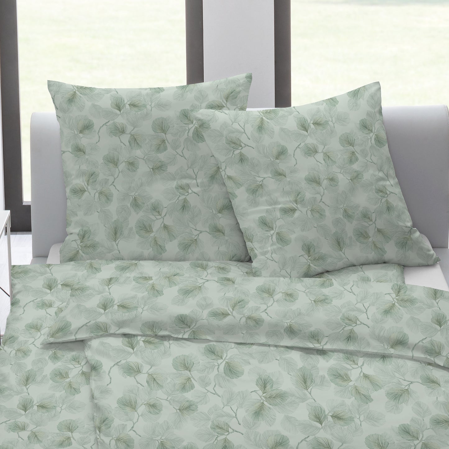 Estella Interlock Jersey Bettwäsche Rebecca 6897-532 Salbei 135x200