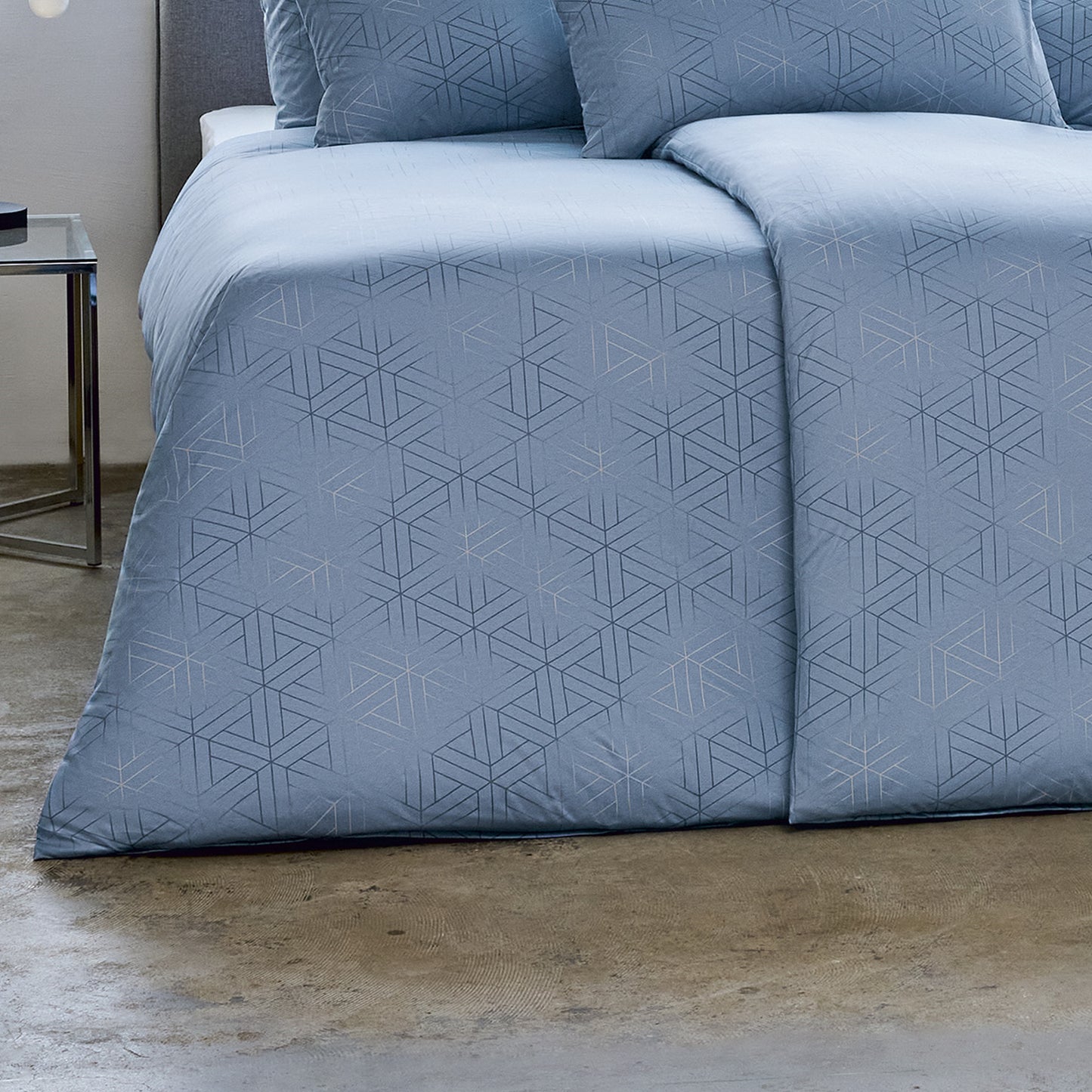 Estella Interlock Jersey Bettwäsche Pippa 6898-610 Taubenblau 135x200