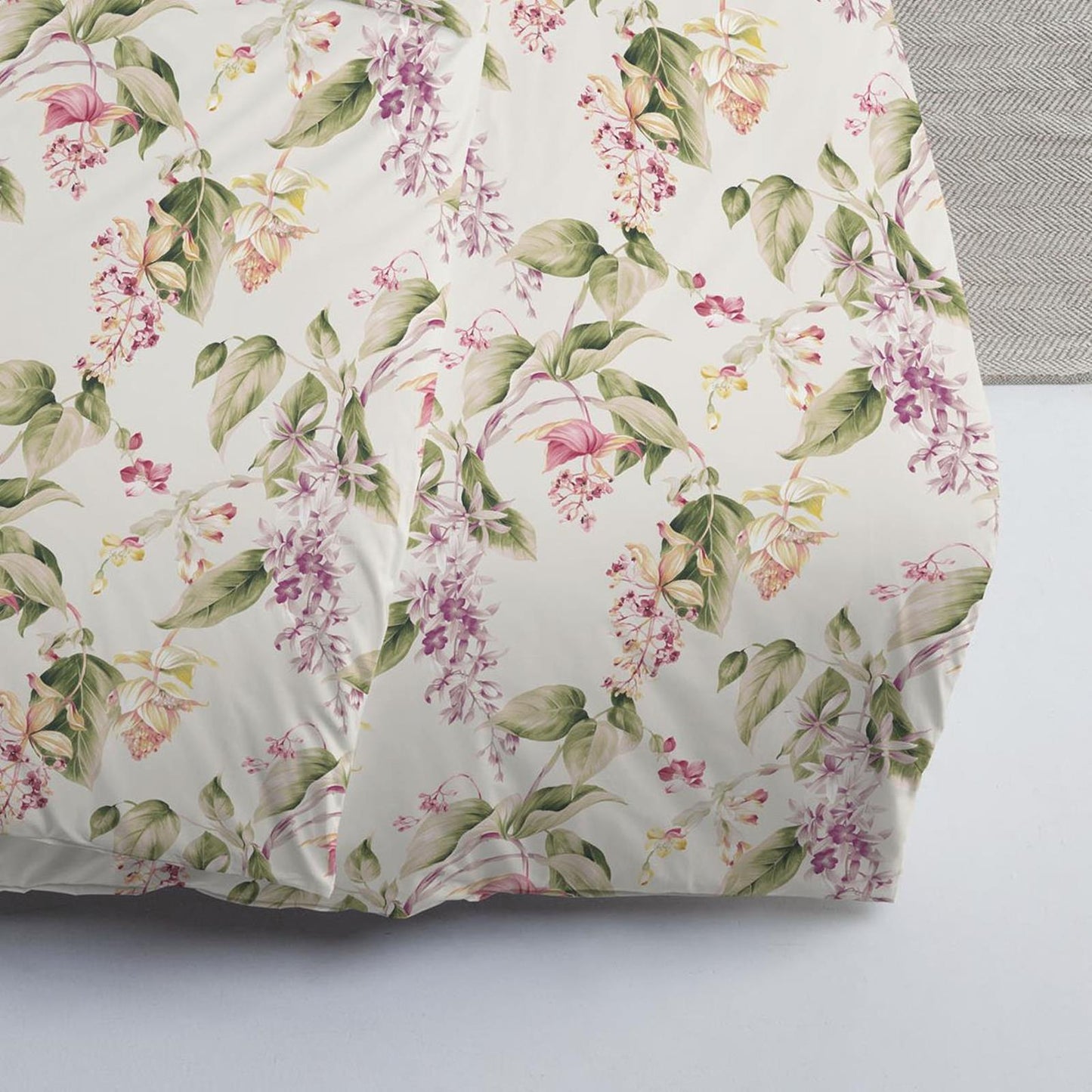 Estella Interlock Jersey Bettwäsche 6952-985 Blumen Blätter 155x220