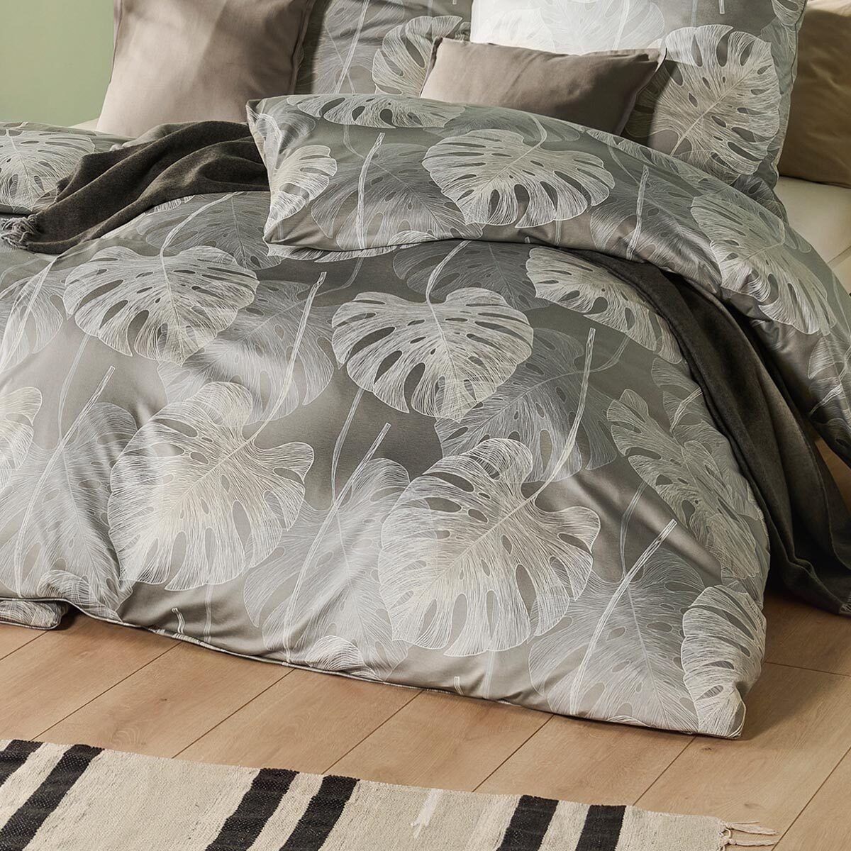 Estella Interlock Jersey Bettwäsche Delicia 6975-200 Blätter 135x200