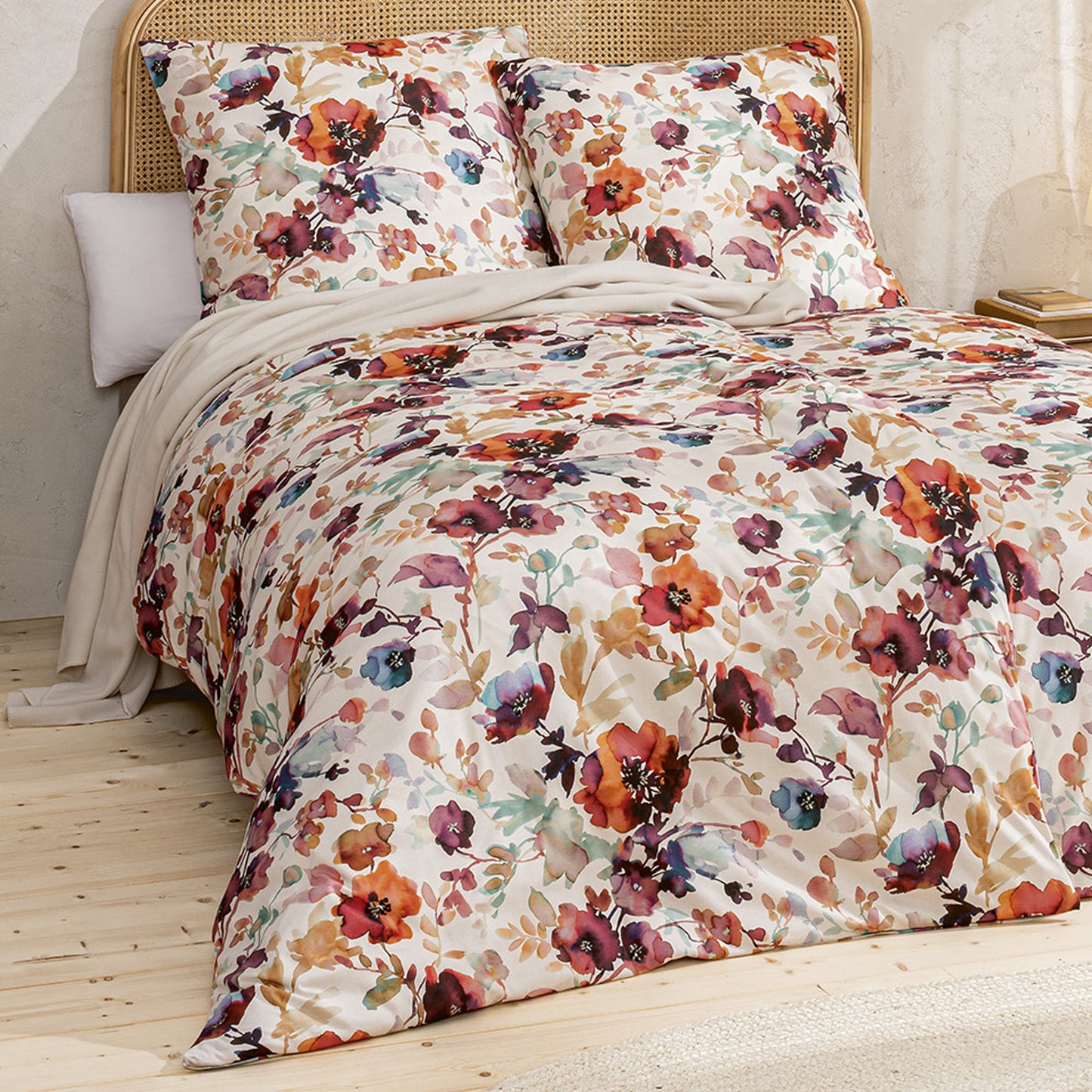 Estella Interlock Jersey Bettwäsche Sanna 6994-985 Blume Creme 135x200