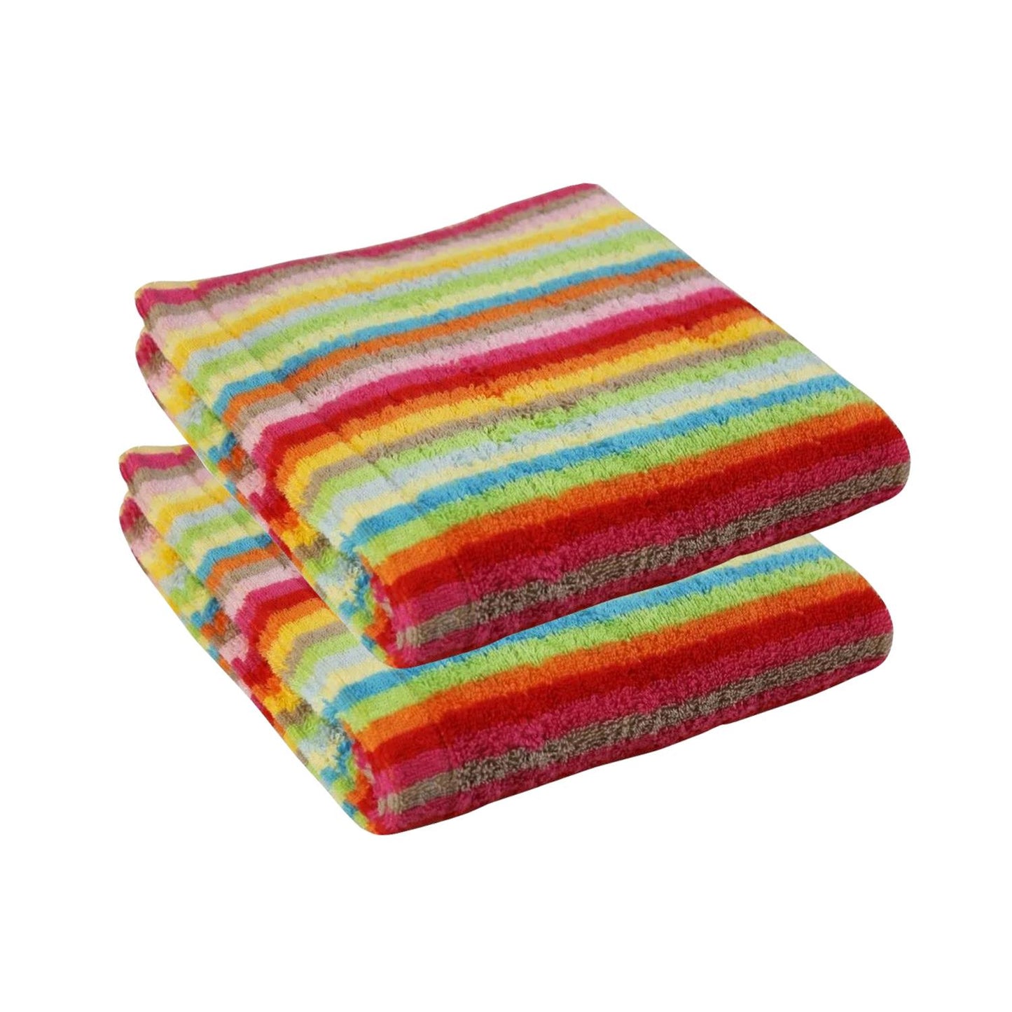 2 Stück Cawö Life Style Handtücher 7008-25 Streifen muilticolor 50x100
