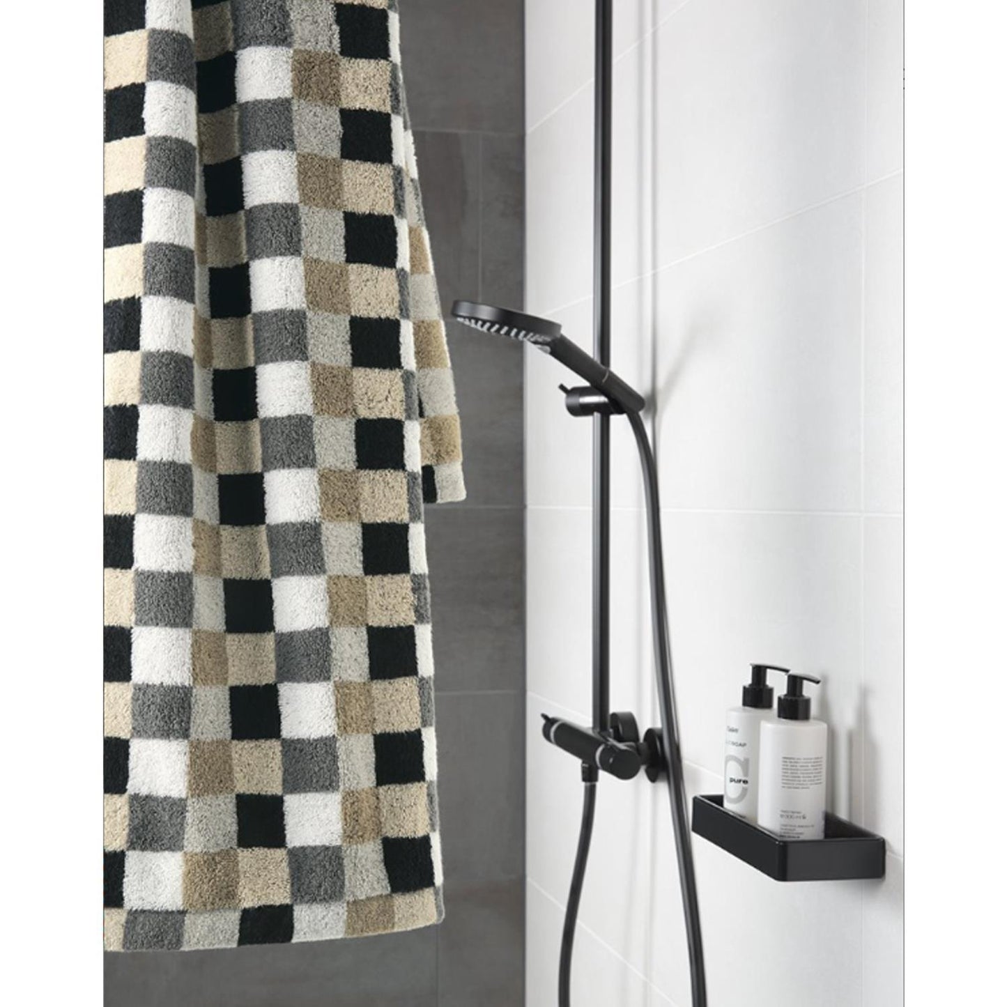 2 Stück Cawö Life Style Handtücher 7047-37 kariert kiesel 50x100