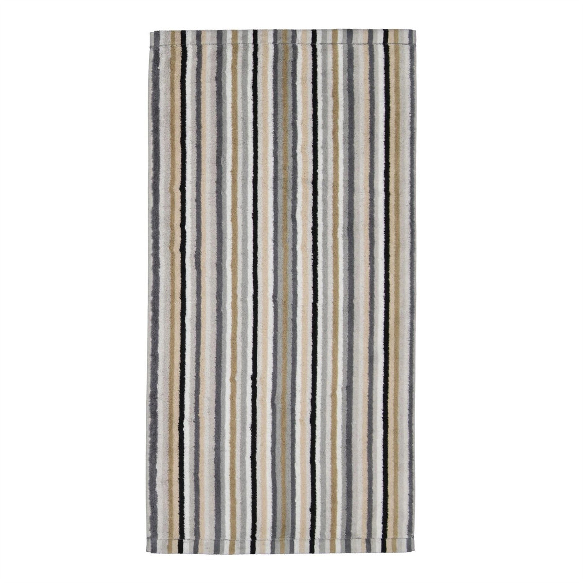 4er Handtuch-Set 50 x 100 cm Life Style Streifen Kiesel