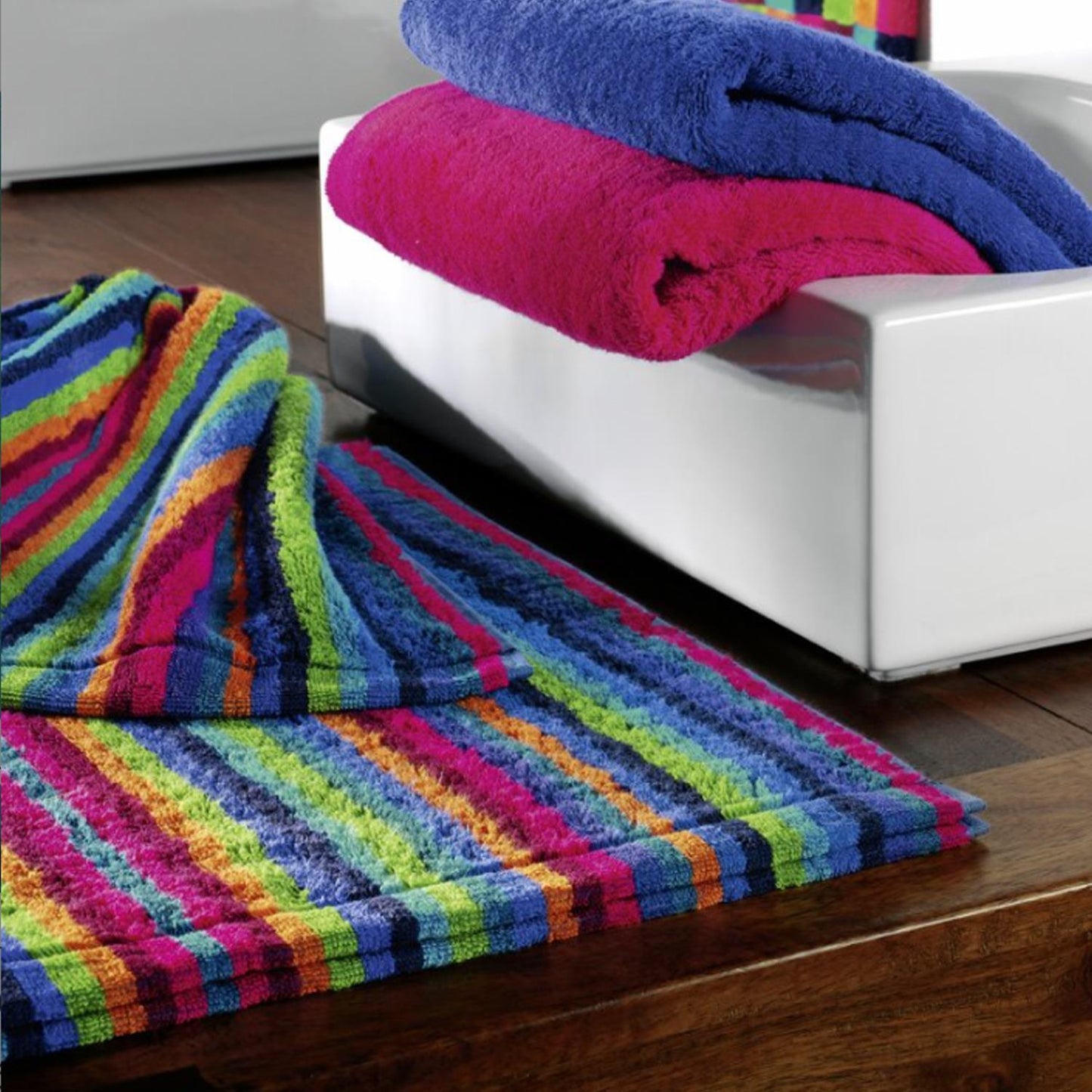 Cawö Home Life Style Duschtuch 7048-84 Streifen muilticolor 70x140