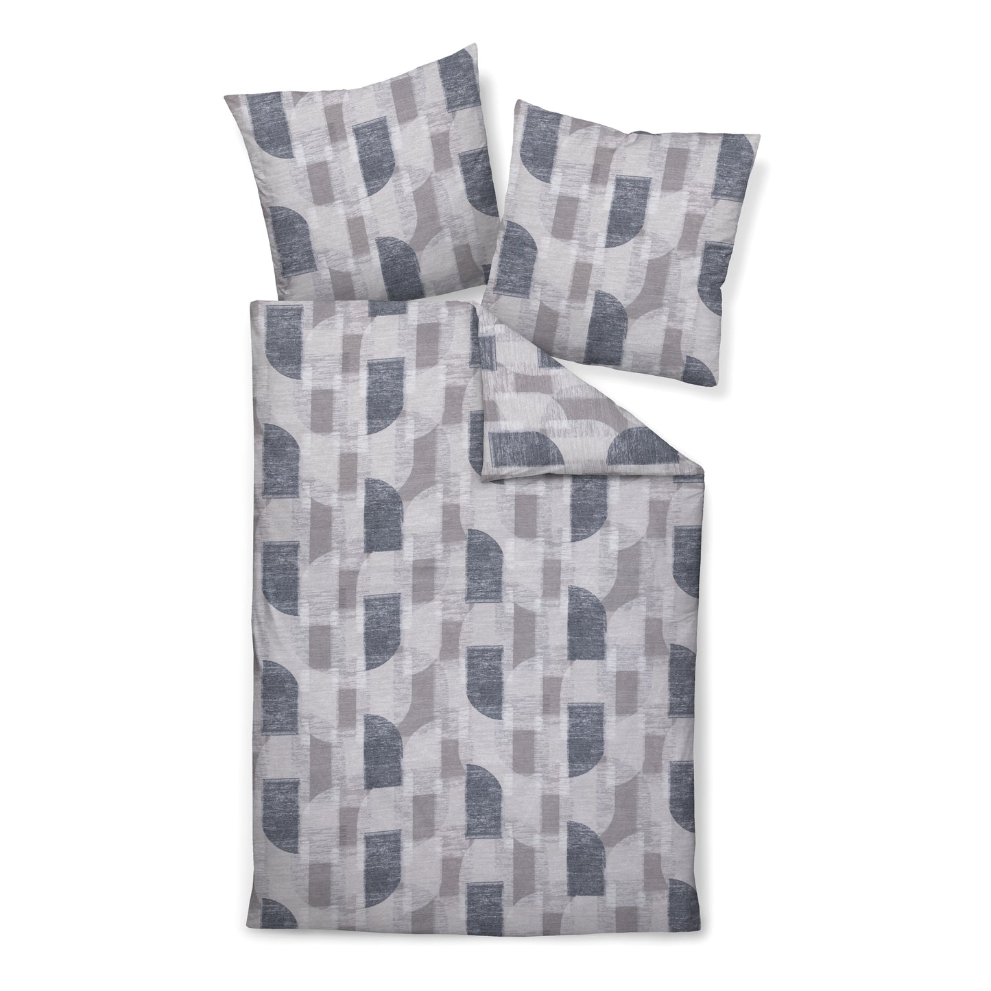 Janine Flanell Bettwäsche Chinchilla S 78070-08 Anthrazit 135x200