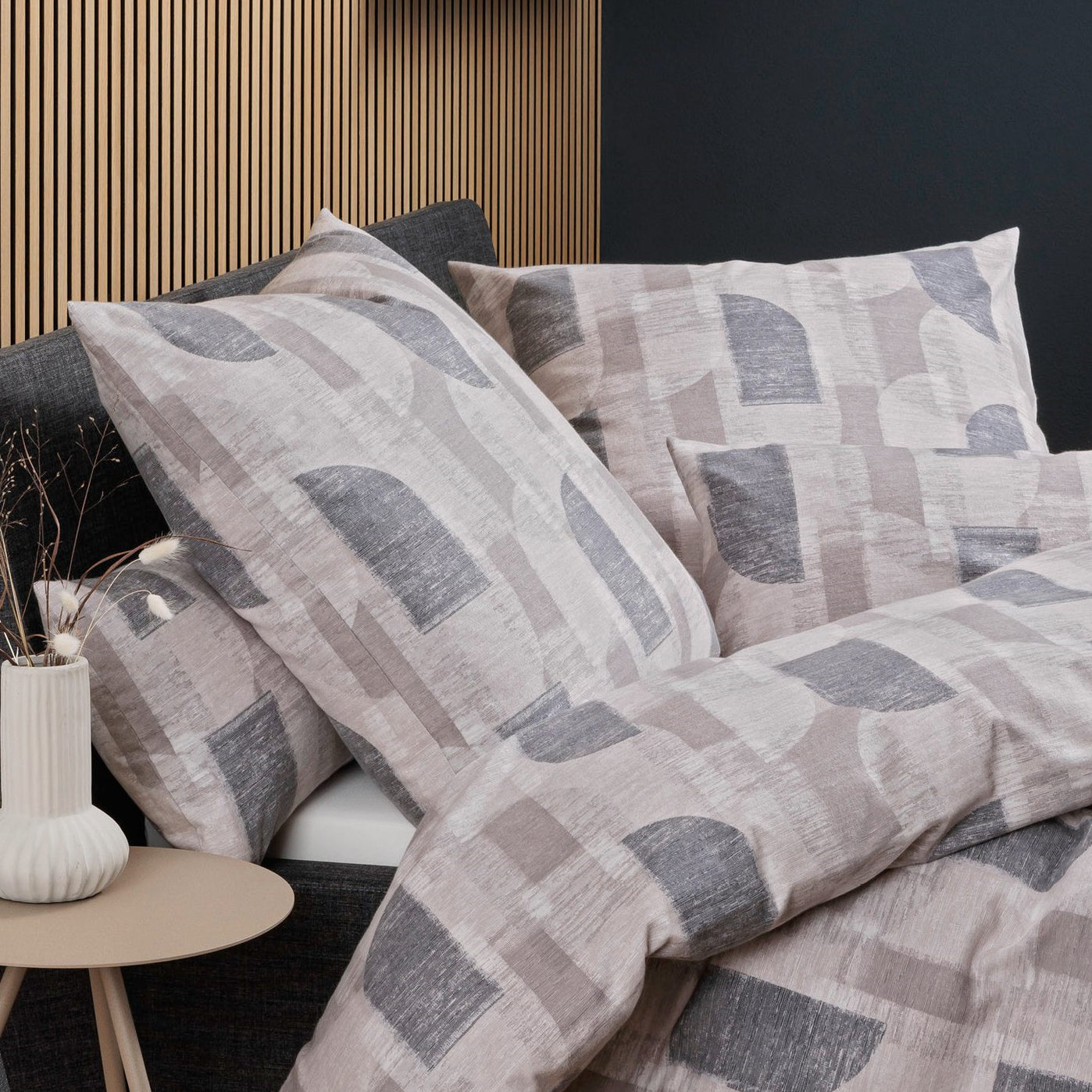 Janine Flanell Bettwäsche Chinchilla S 78070-08 Anthrazit 135x200